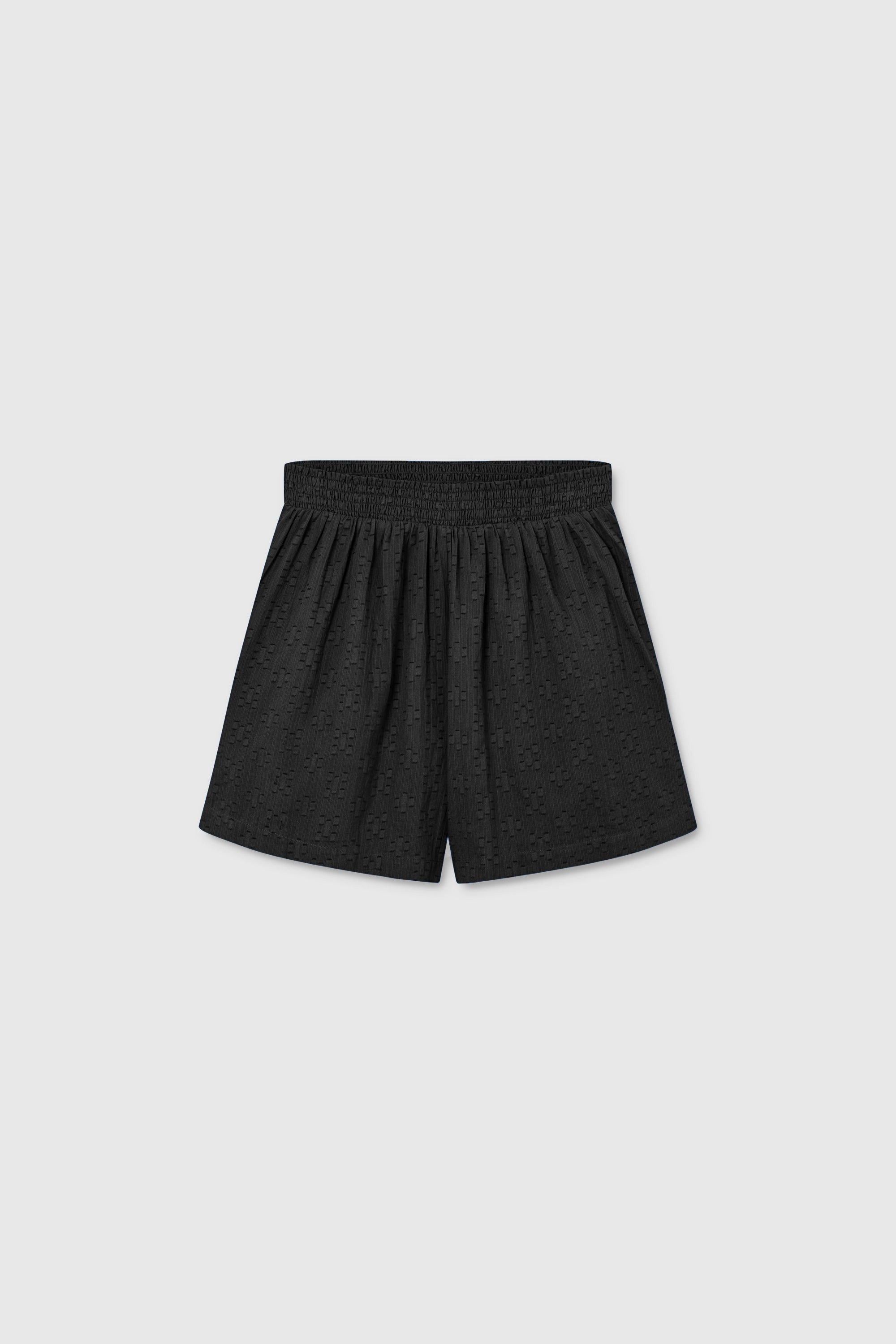 Arzu Shorts Med Elastisk Midja I Ekologisk Bomull - Black