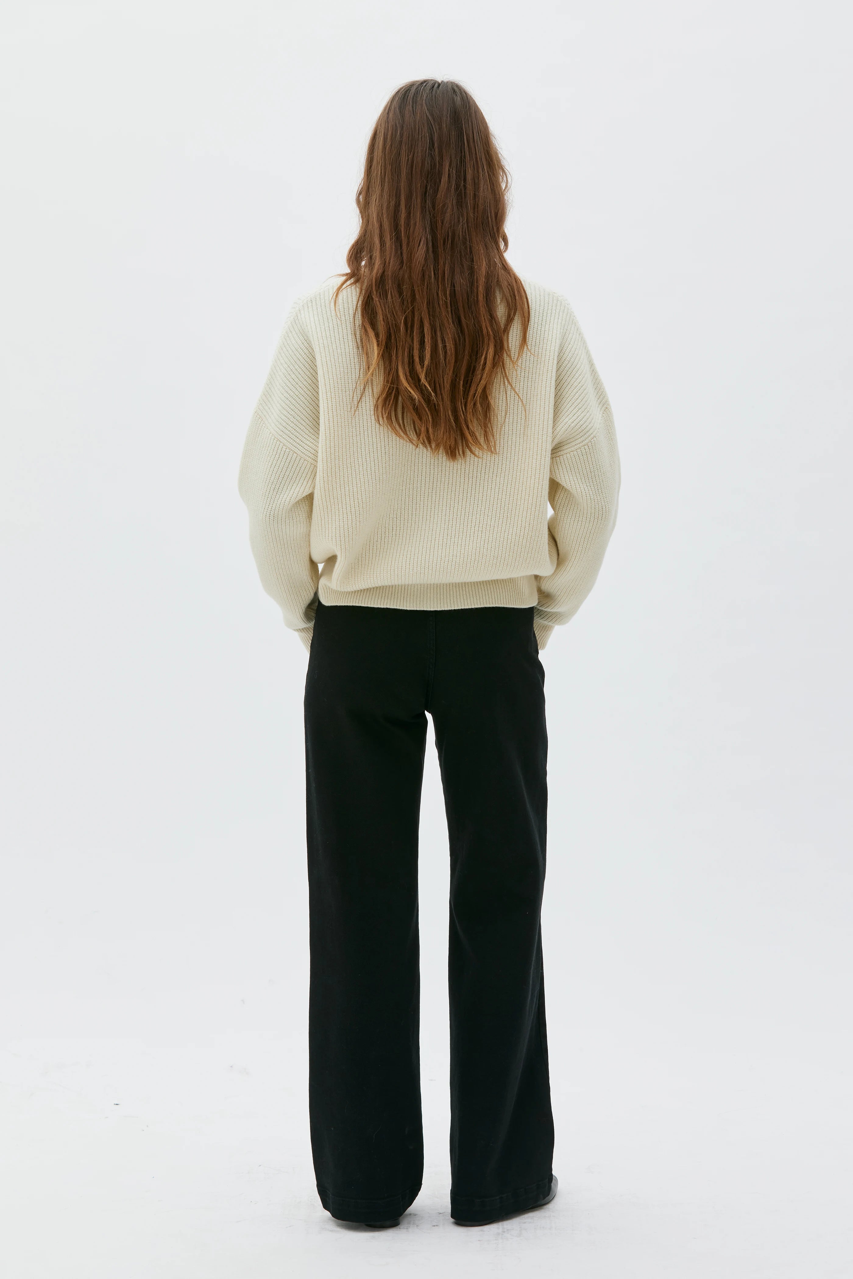 Celie Cardigan I Ull Och Kashmir - Cream White