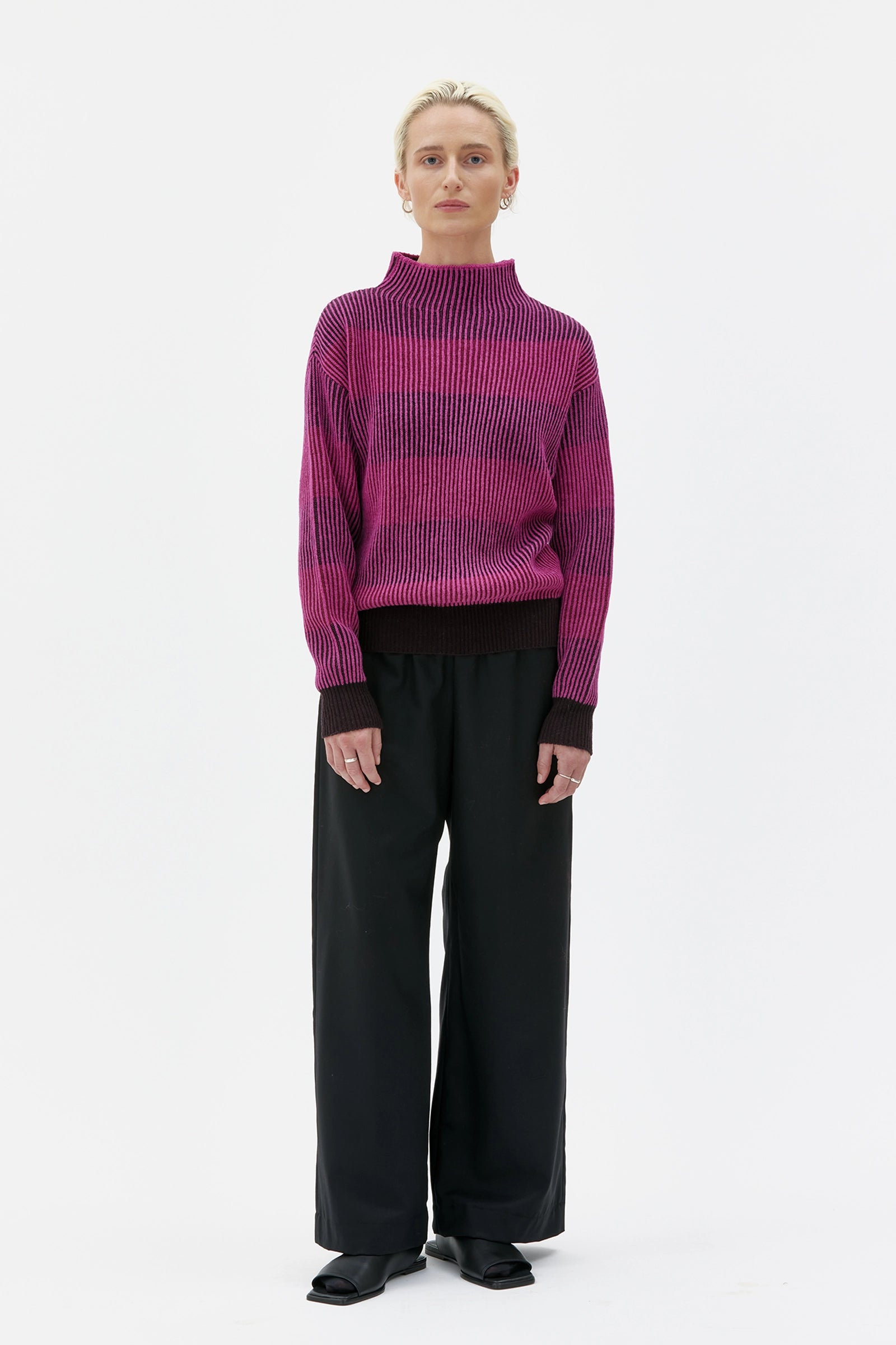 Mitzi Flerfärgad Ulltröja - Magenta Multicolour