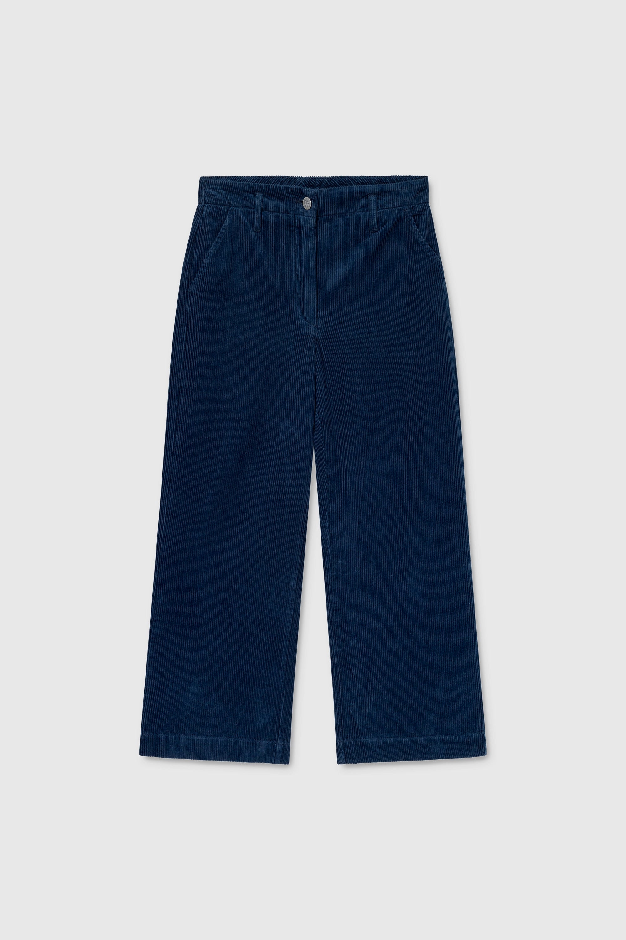 Lail Cropped Corduroy Trousers  - Royal Blue