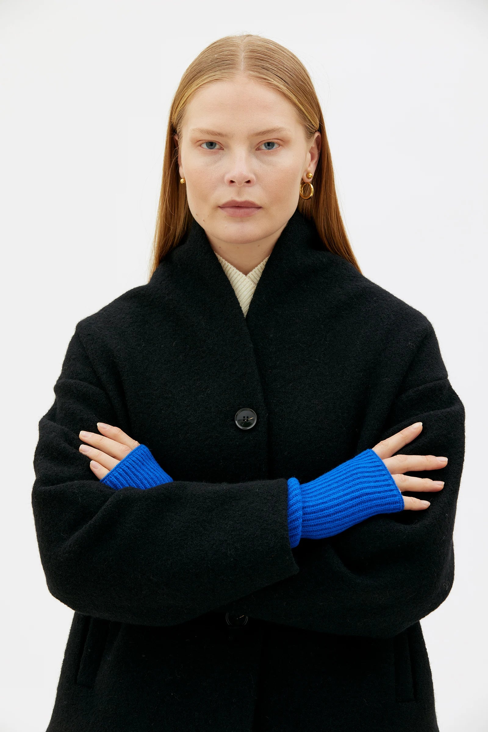 Rina Cashmere Wrist Warmers - Klein Blue