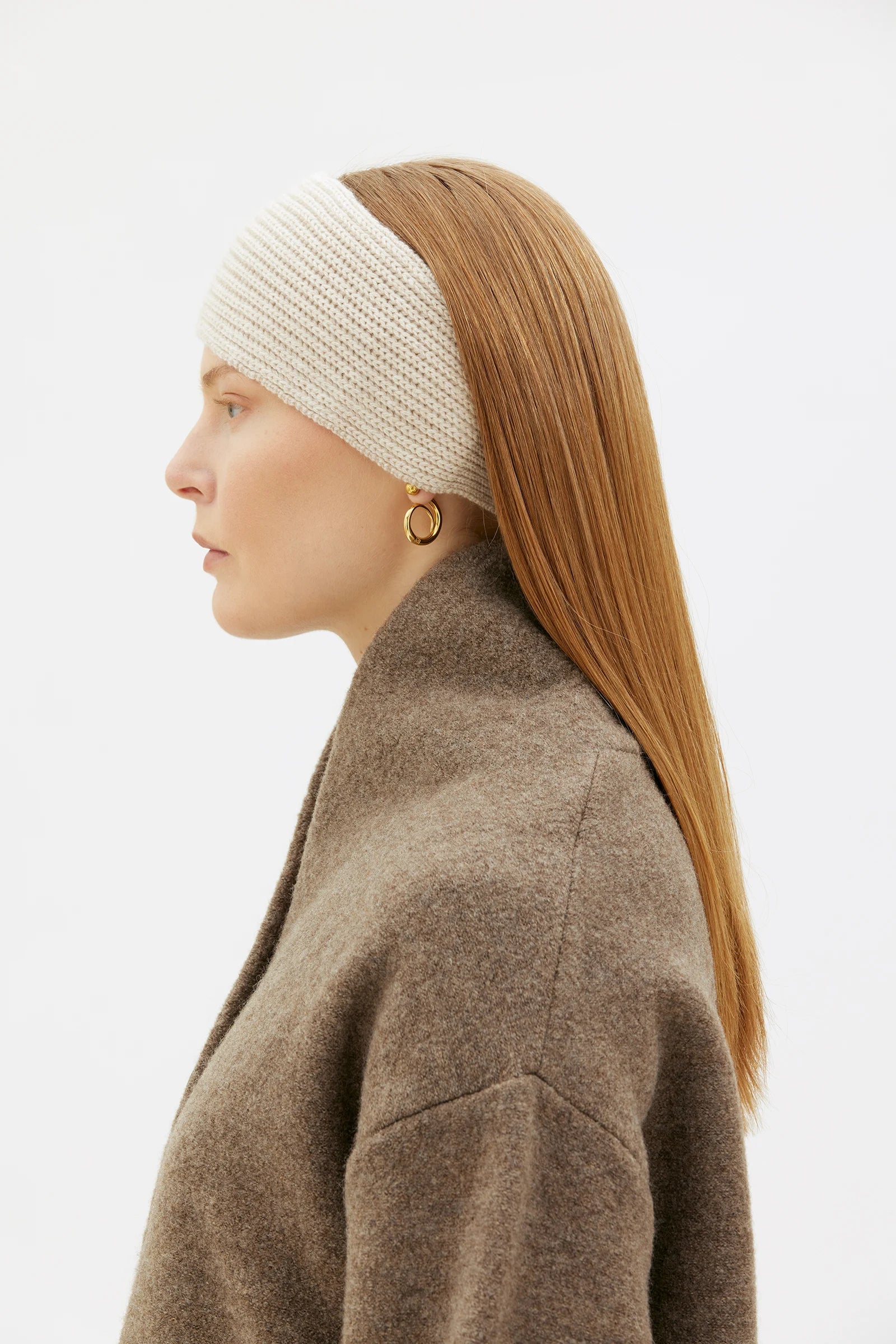 Selma Ribbed Cashmere Headband - Sand