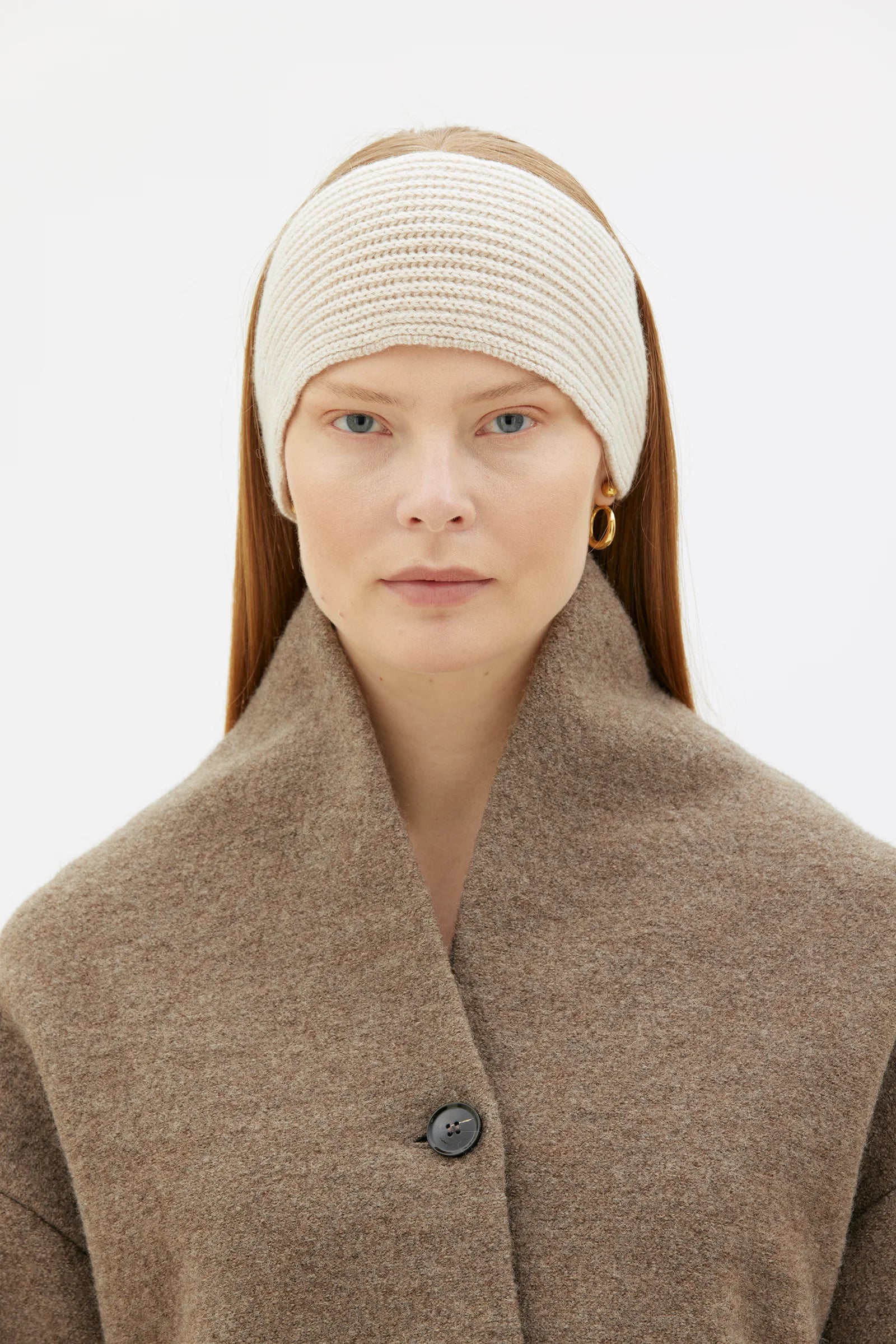 Selma Ribbed Cashmere Headband - Sand