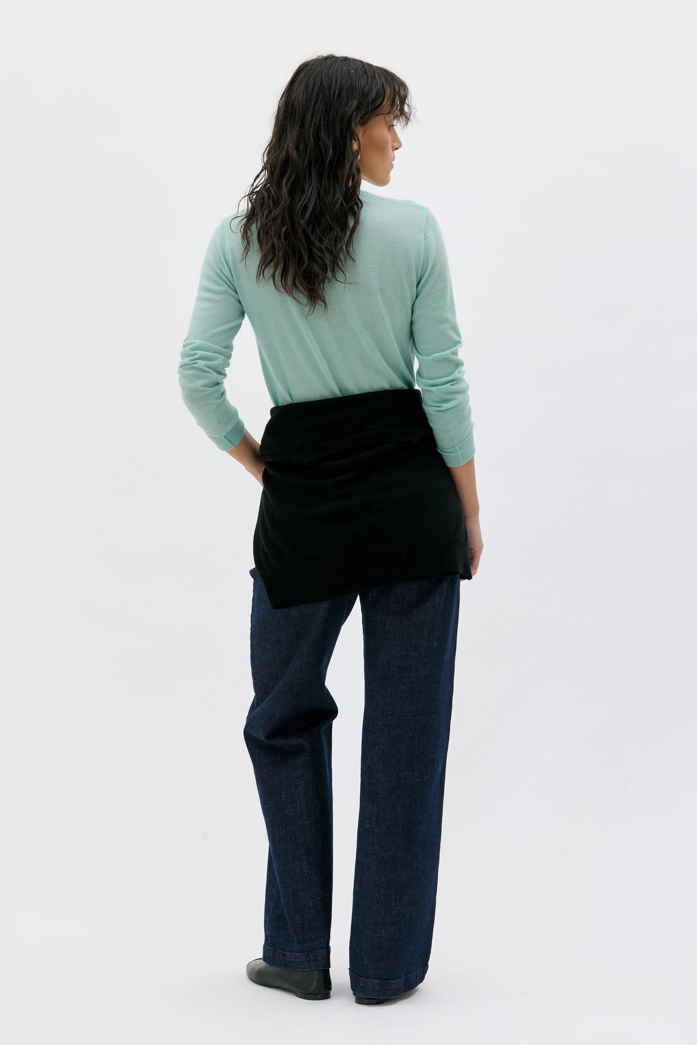 Adella Light Cashmere Long Sleeve Top - Mint