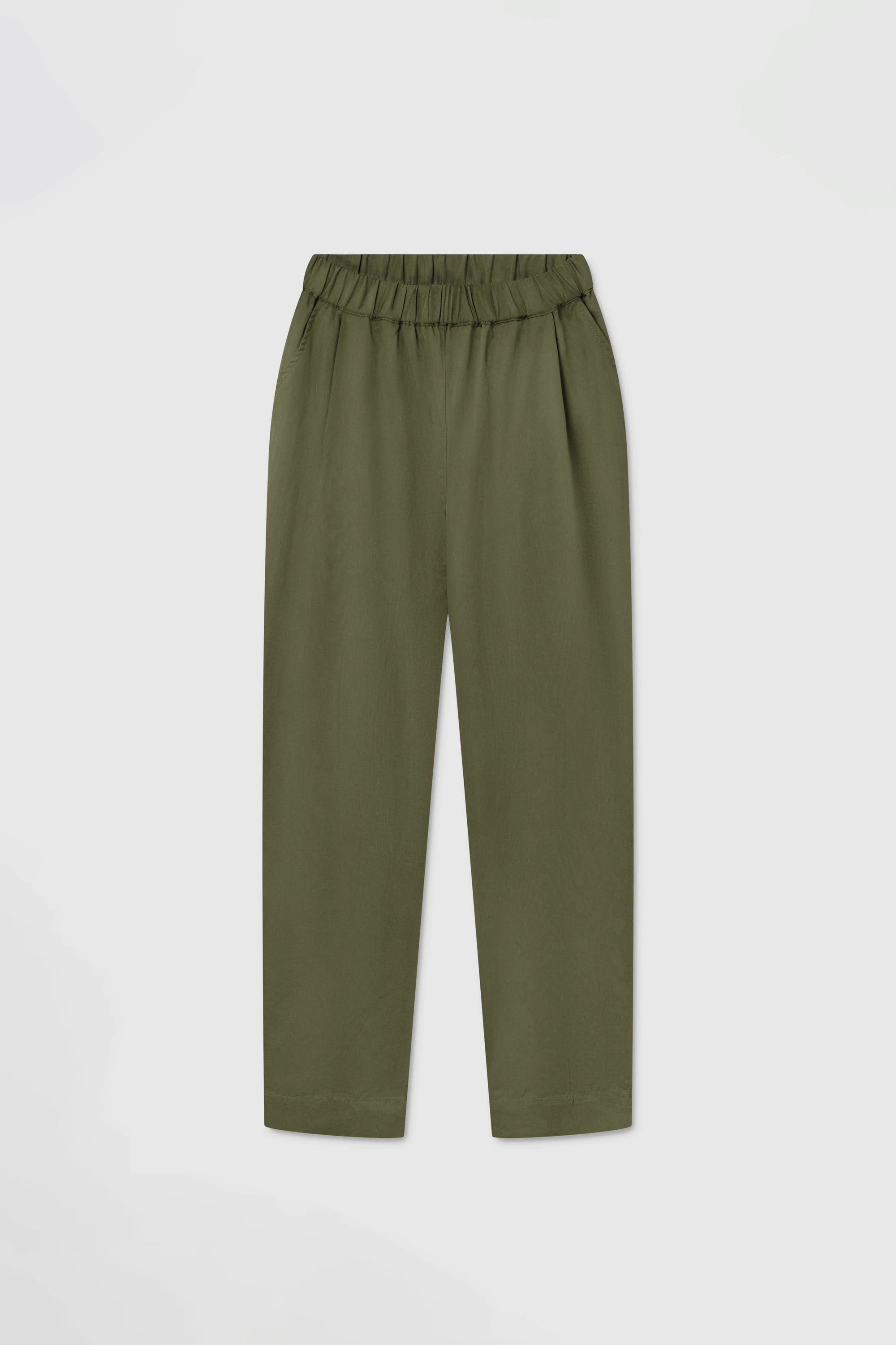 Jira Tencelbyxor Med Elastisk Midja - Dark Green
