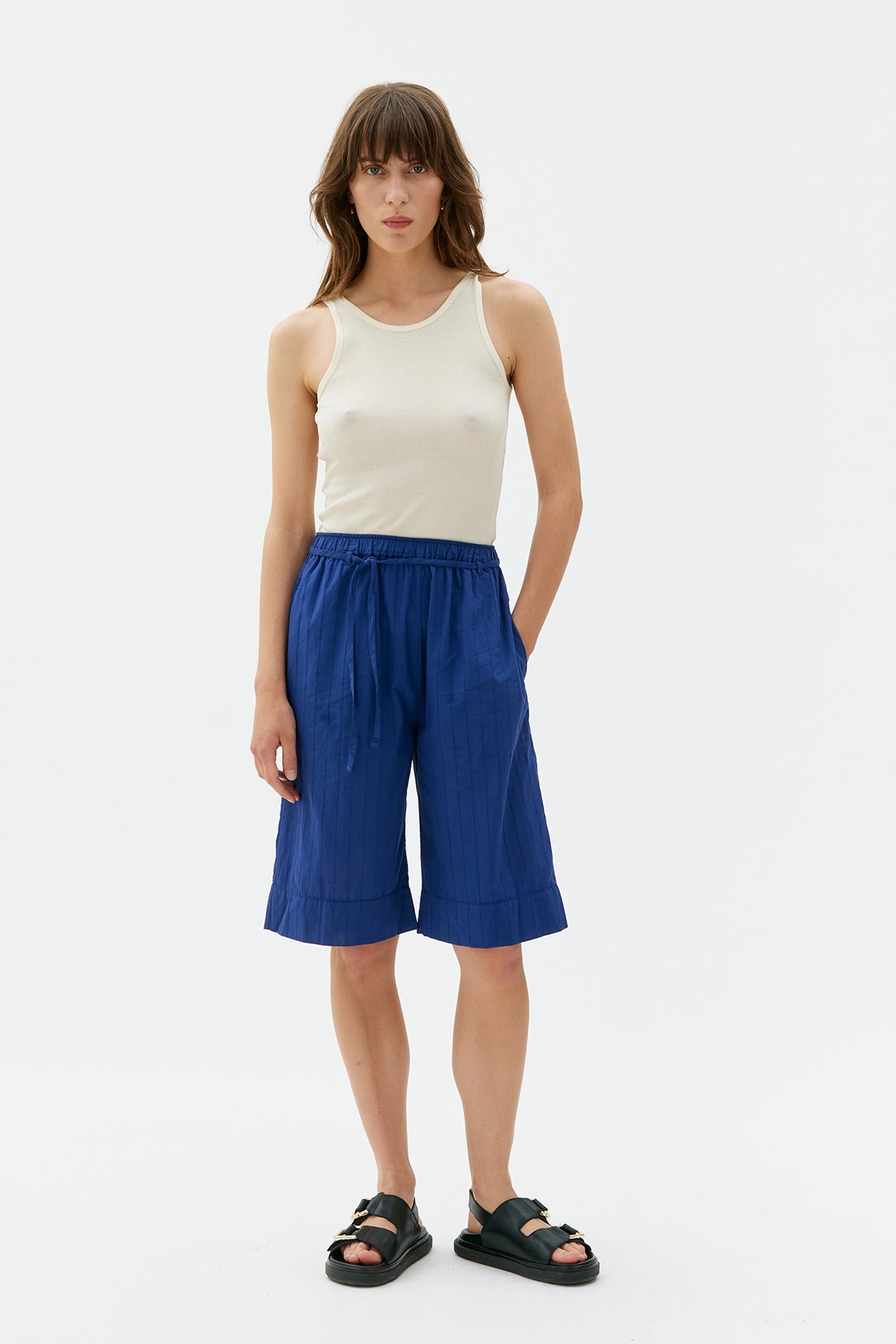 Anae Shorts I Ekologisk Bomull – Admiral Blue