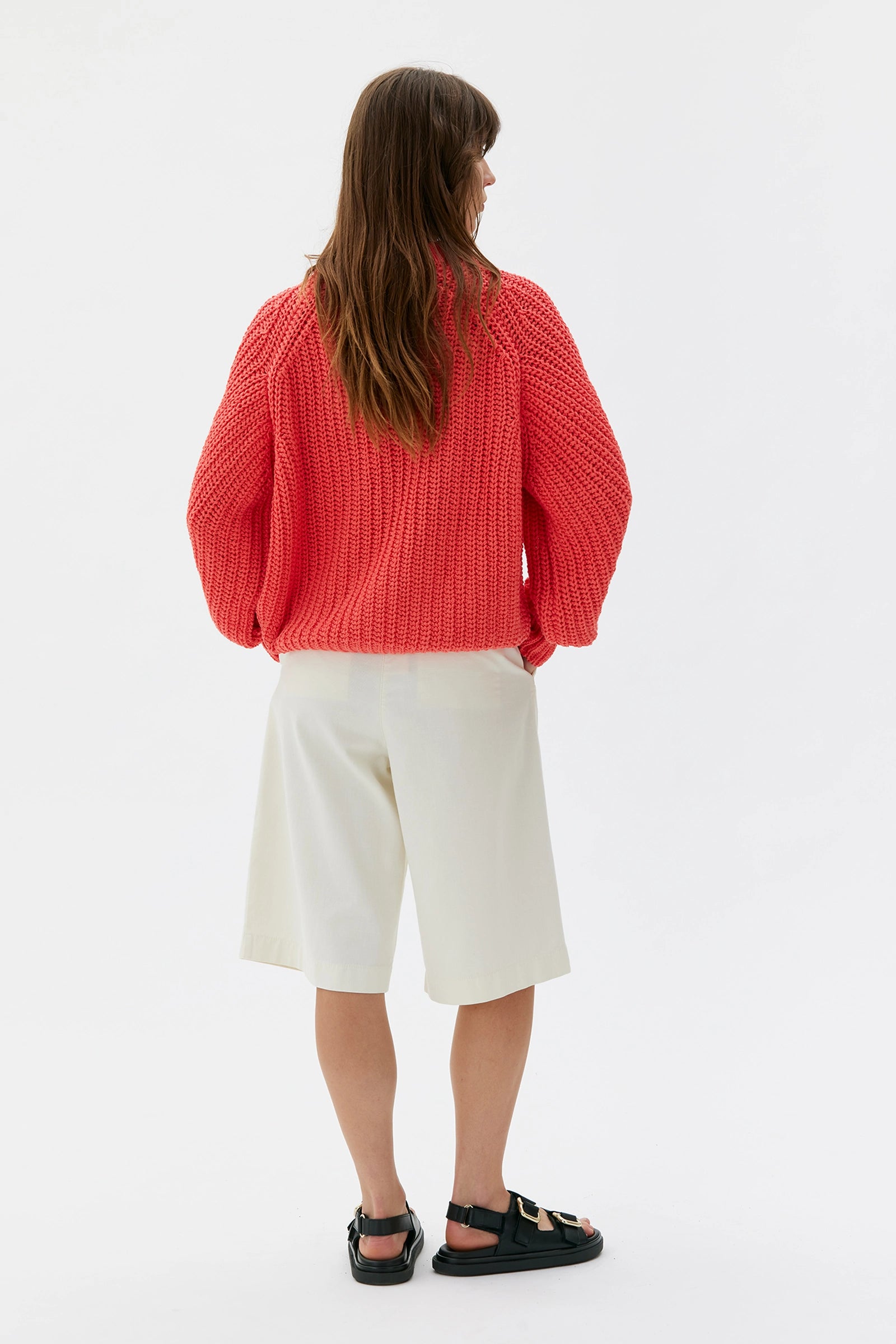Lark Chunky Organic Cotton Sweater – Begonia Pink