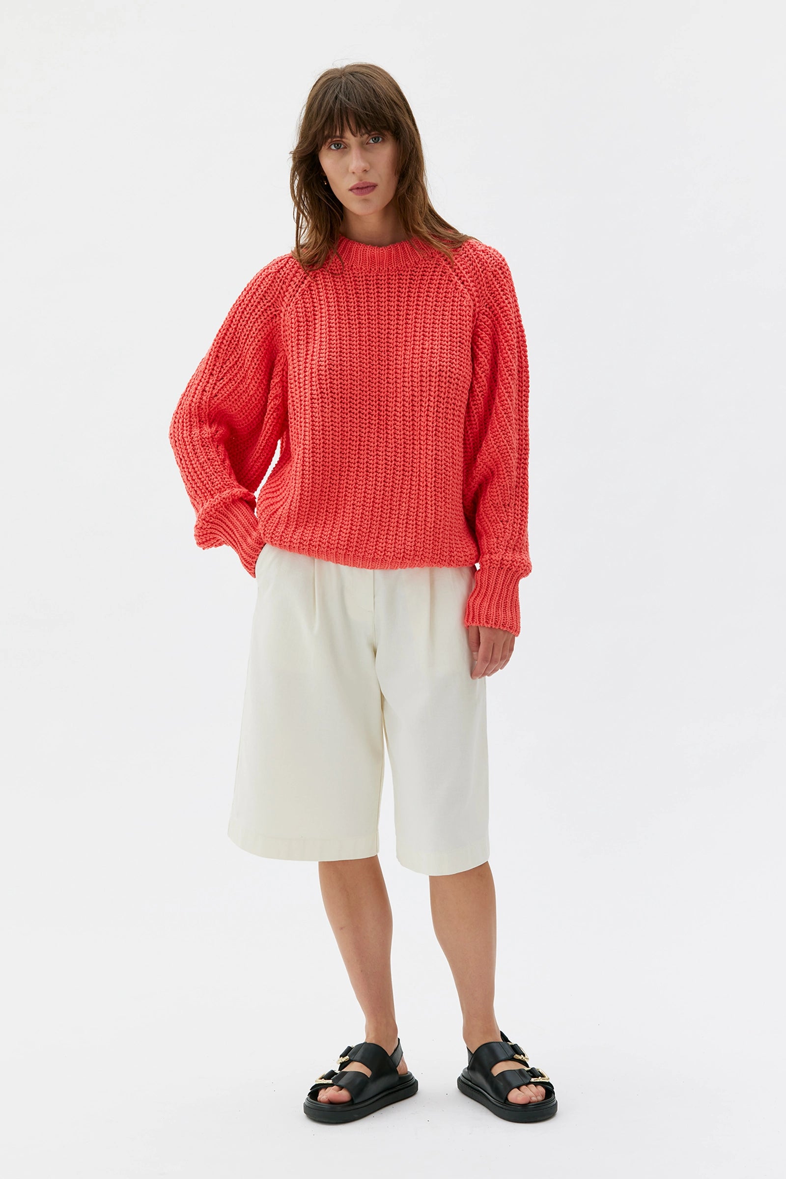 Lark Chunky Organic Cotton Sweater – Begonia Pink