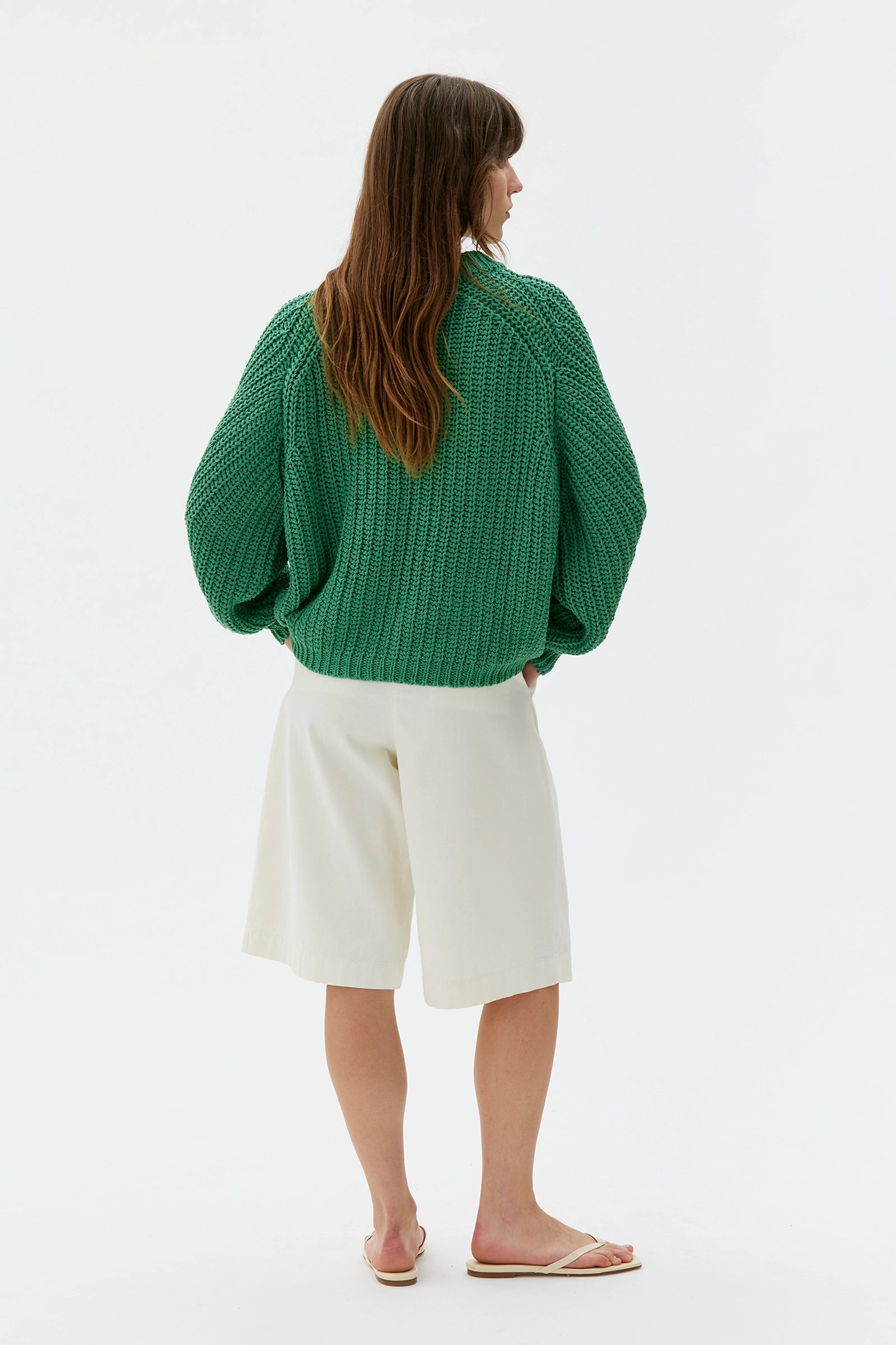 Lark Chunky Organic Cotton Sweater – Mint