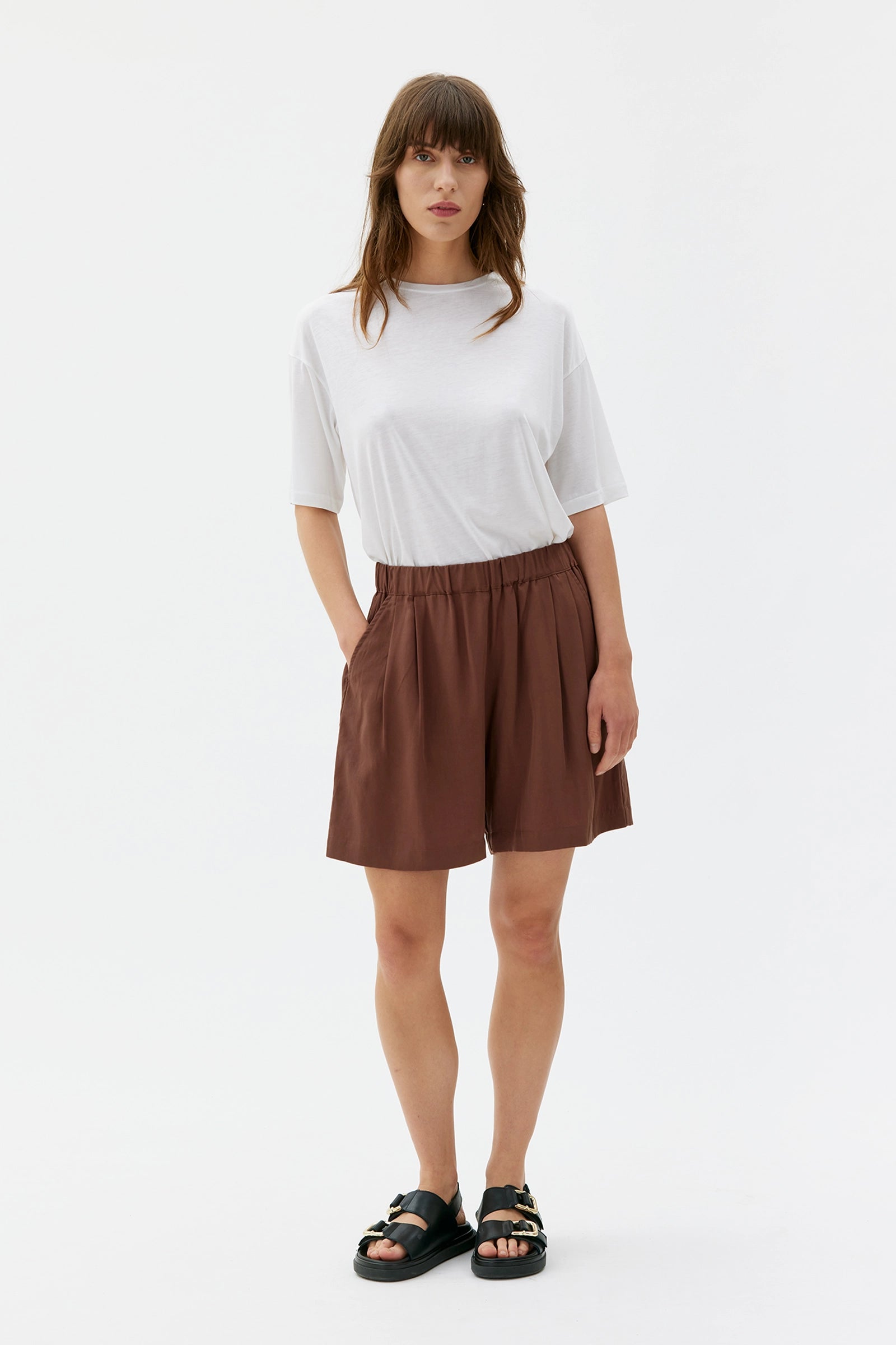 Sira Shorts I Tencel - Hickory Brown