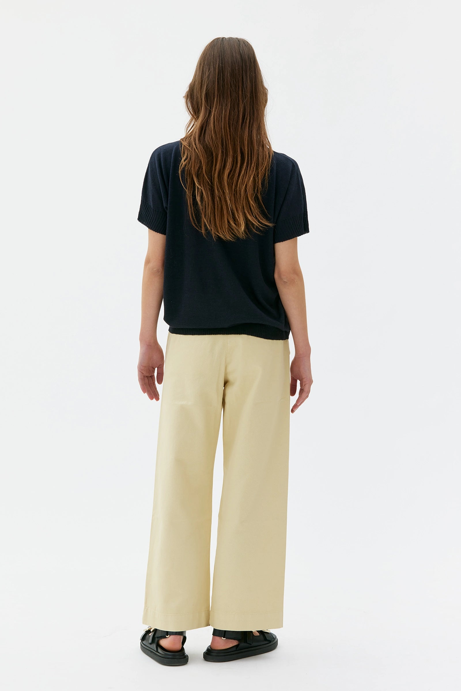 Sirus Topp I Lin Och Silke - Deep Night Blue