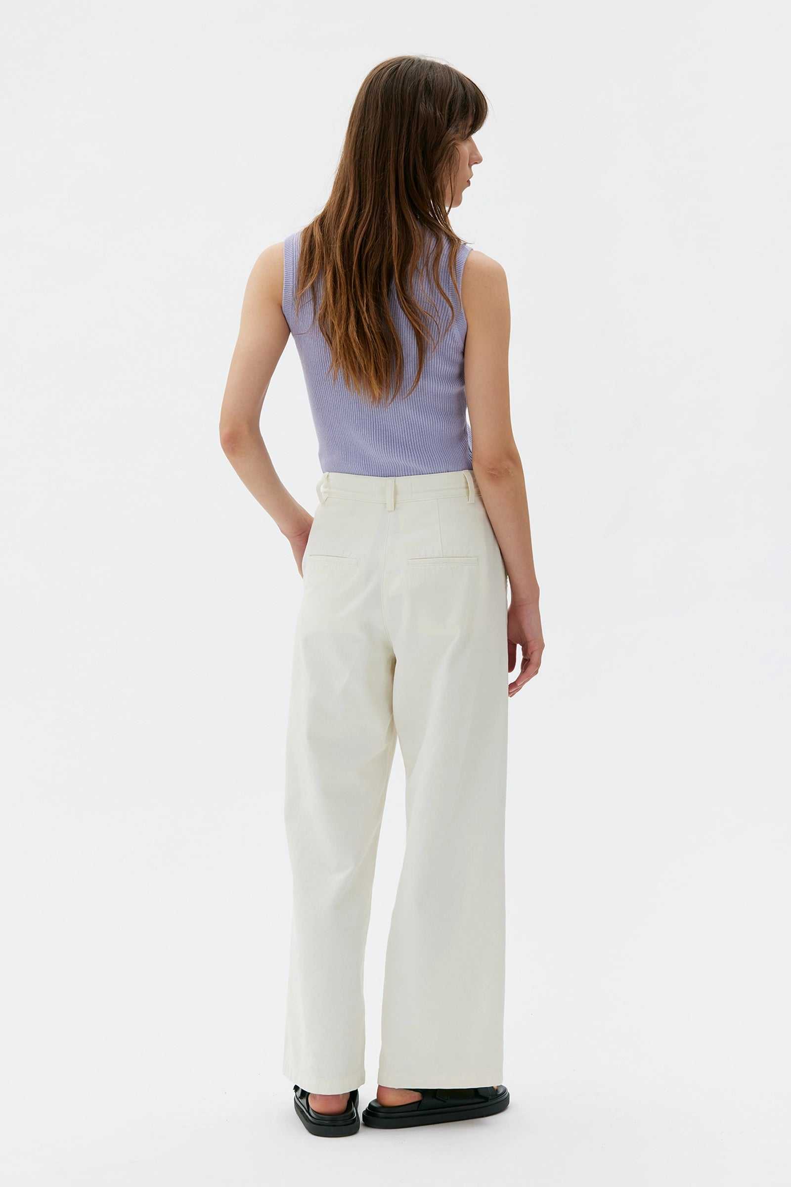 Tara Ribbed Sleeveless Top – Syringa Lilac