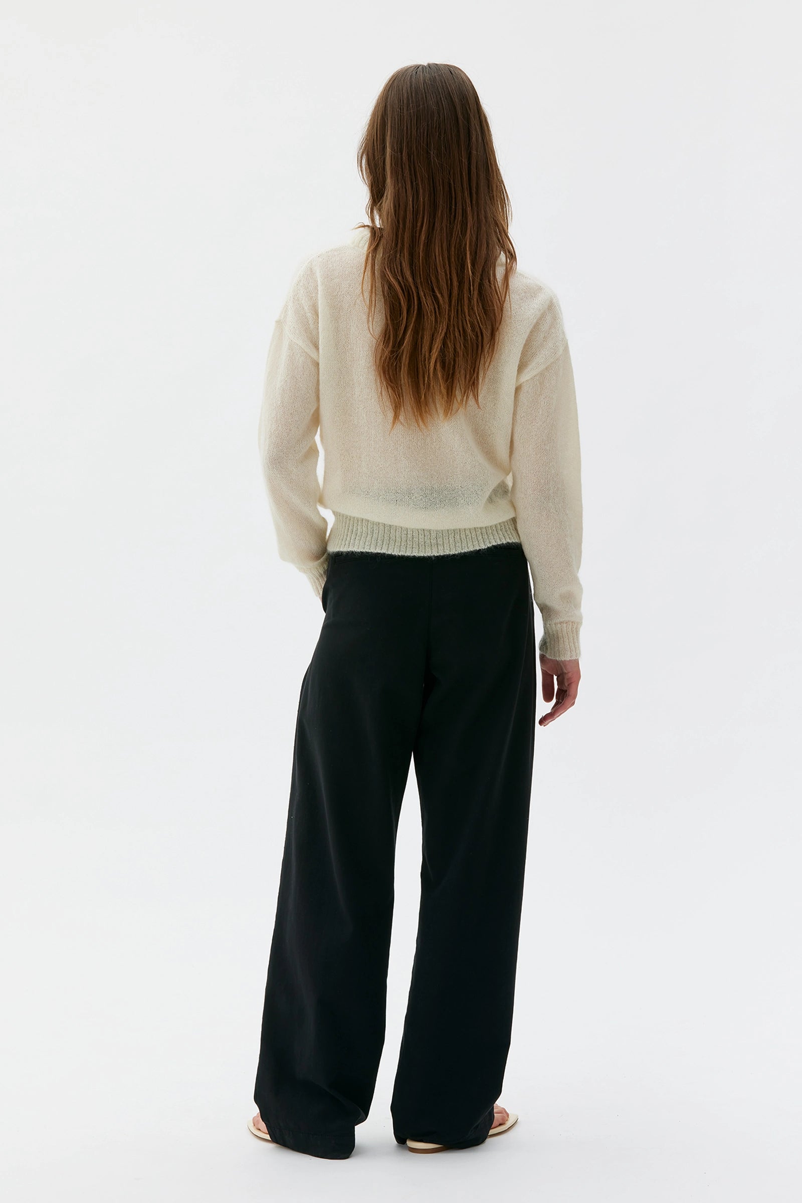 Yara Mohair Och Silke Tröja - White