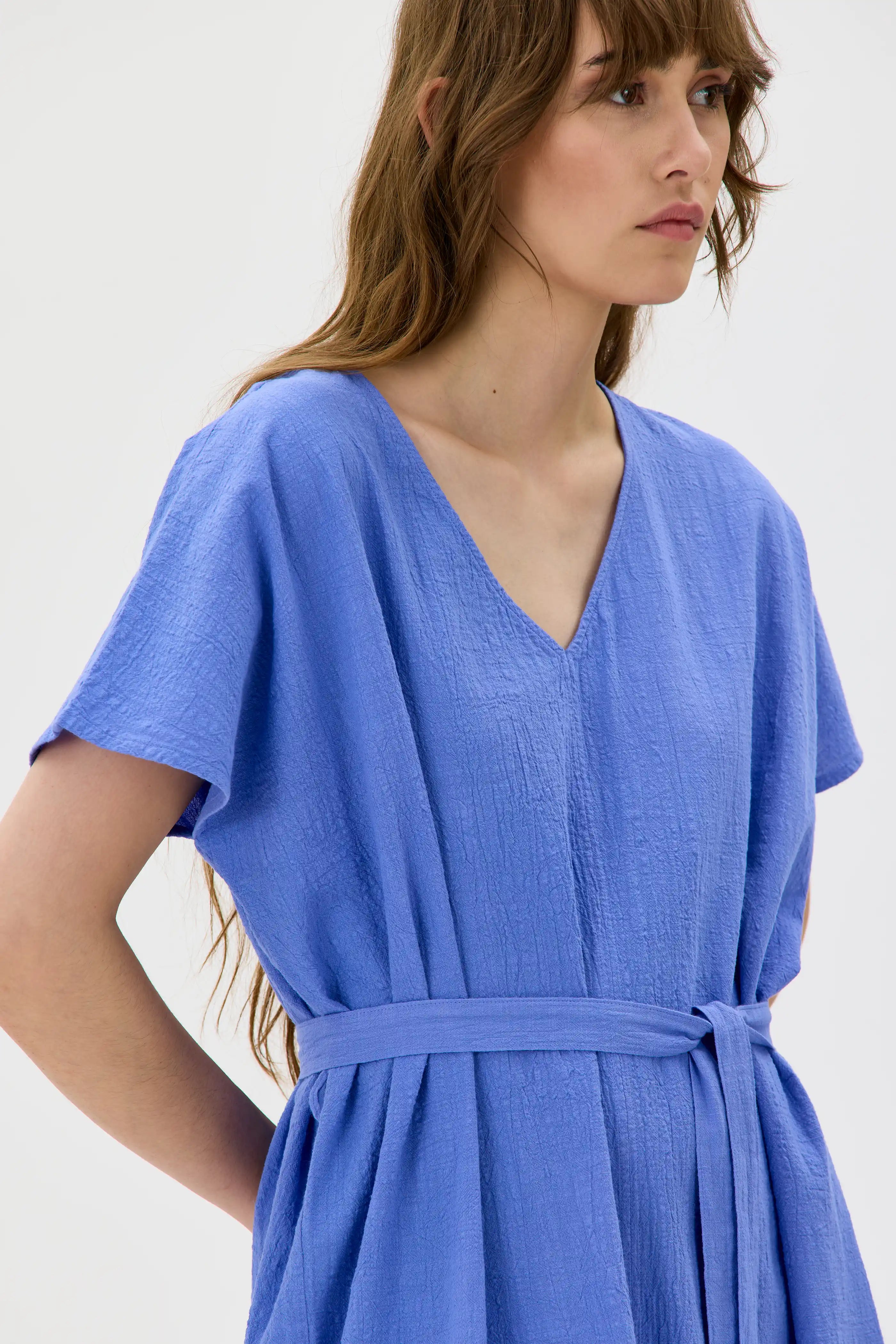 Alisa Organic Cotton Dress - Flax Blue
Alisa klänning i ekologisk bomull - blå