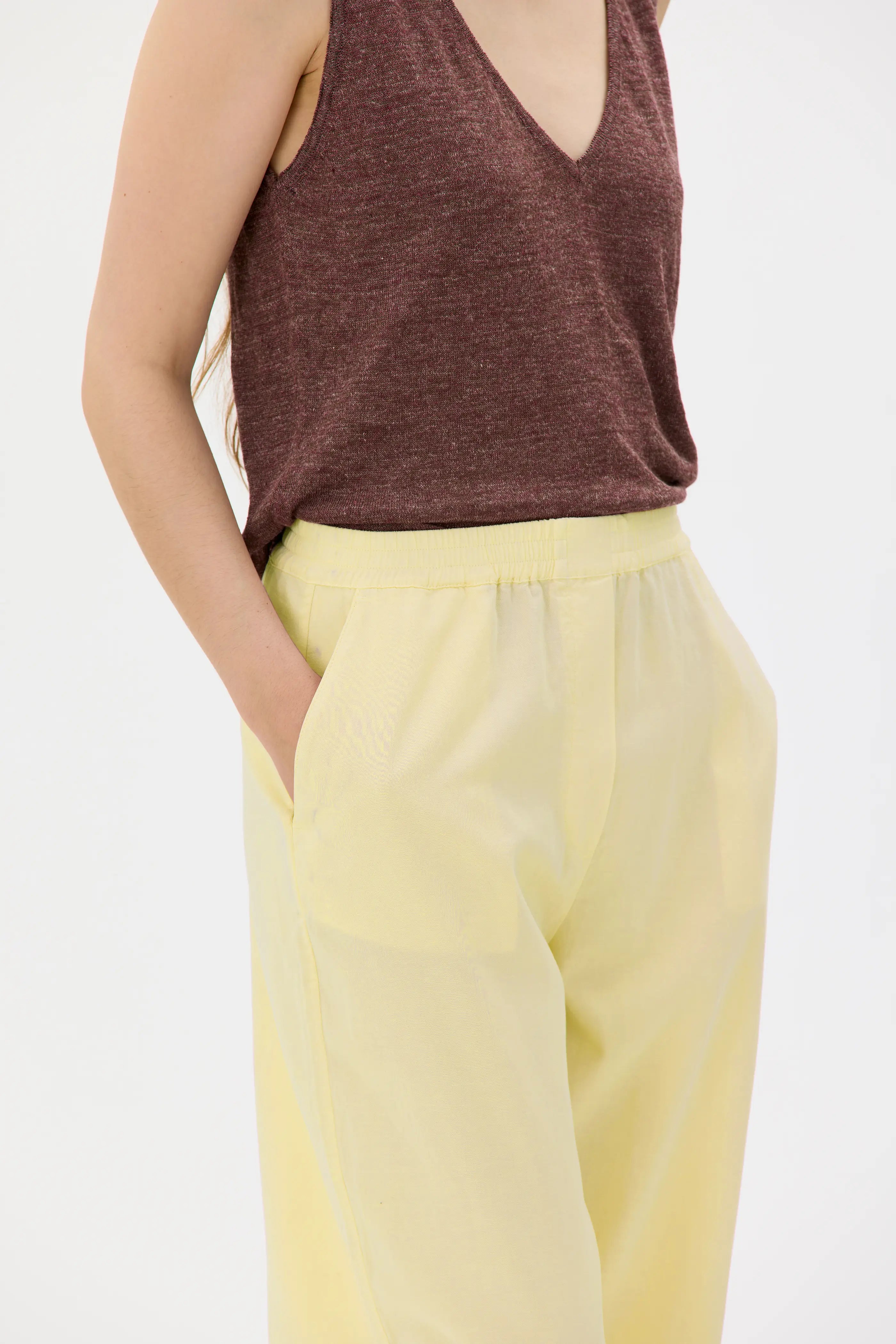 Essi Byxor I Ekologisk Bomull Och Linne Och Tencel - Sulphur Yellow