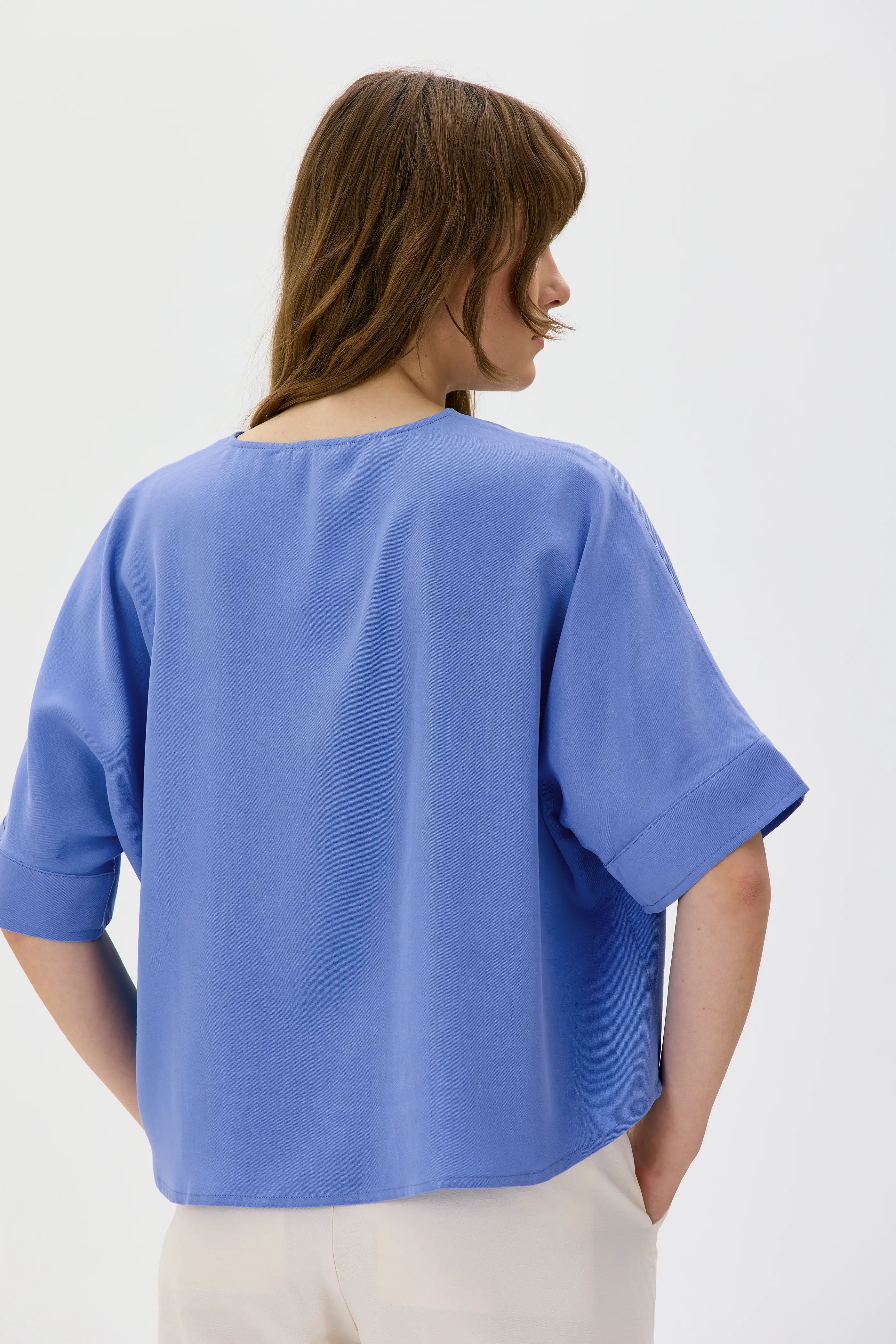 Liko Tencel Top - Flax Blue