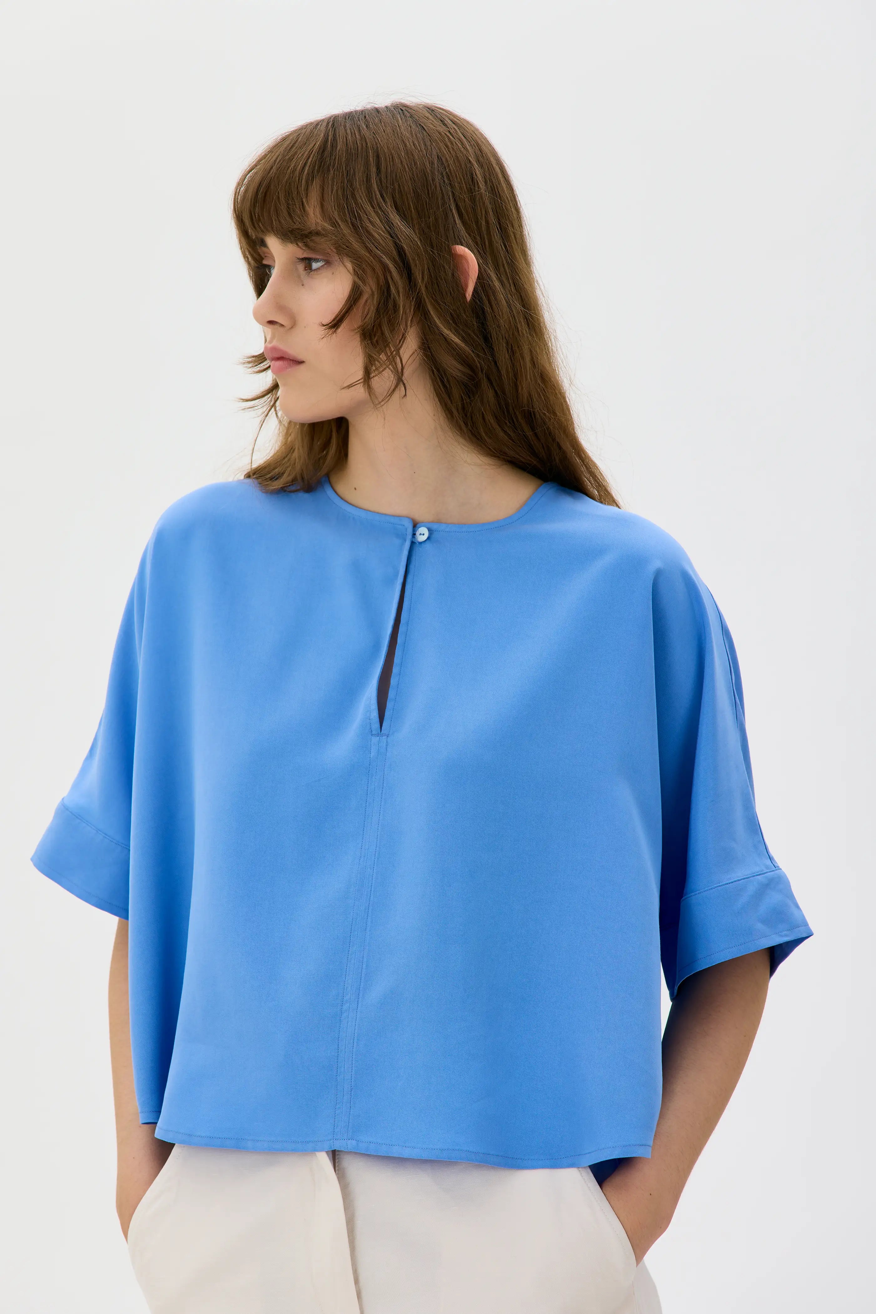 Liko Tencel Top - Flax Blue
Liko Tencel blus - Blå