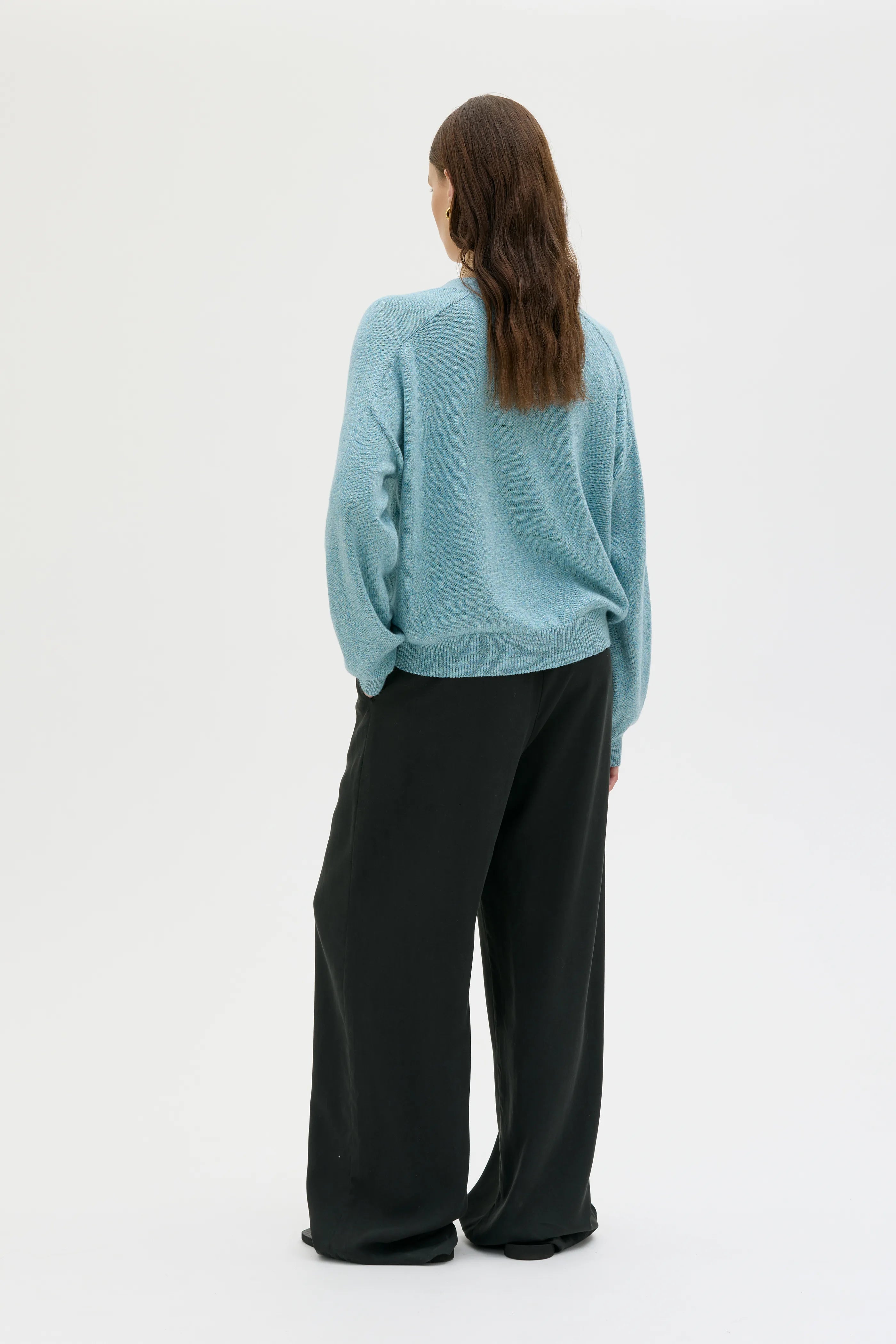 Lita Organic Cotton Linen Cardigan - Spear Mint Green Mouliné
Lita kofta i ekologisk bomull och linne - Spear Mint Green Mouliné