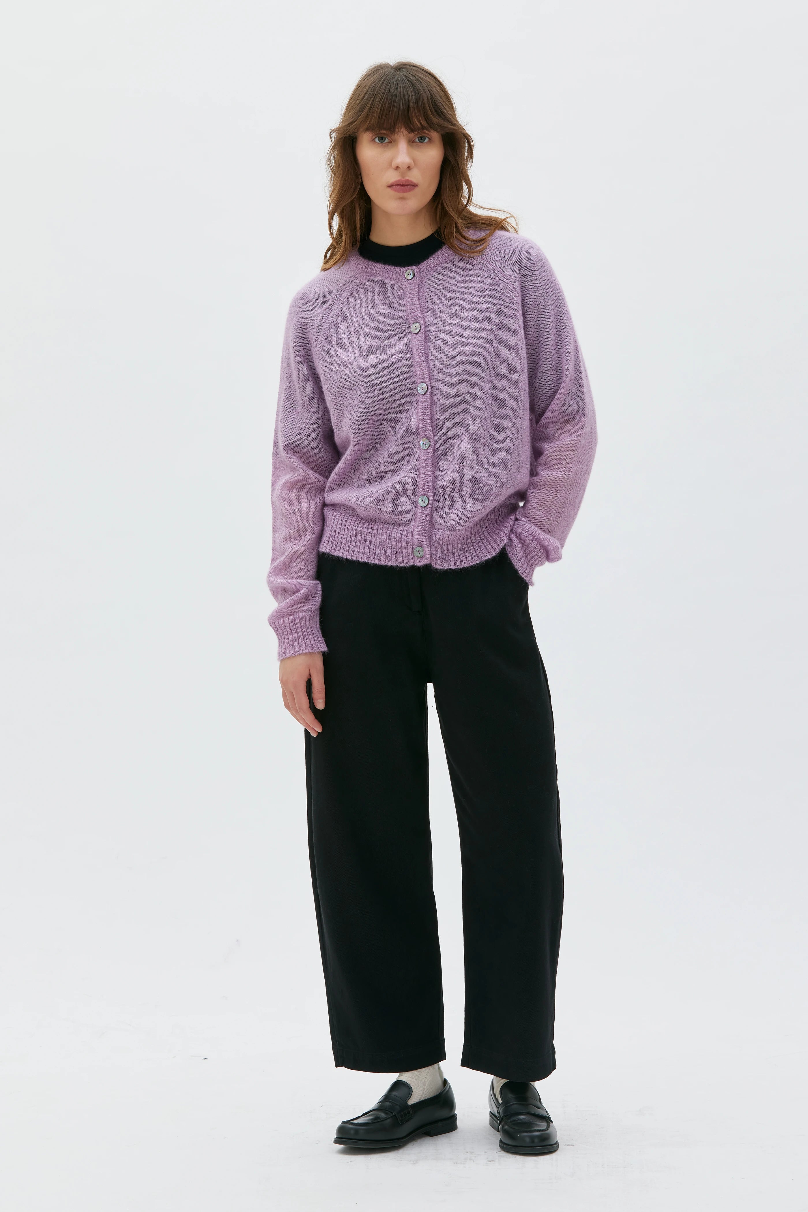Laio Kofta I Mohair Och Silke - Syringa Lilac