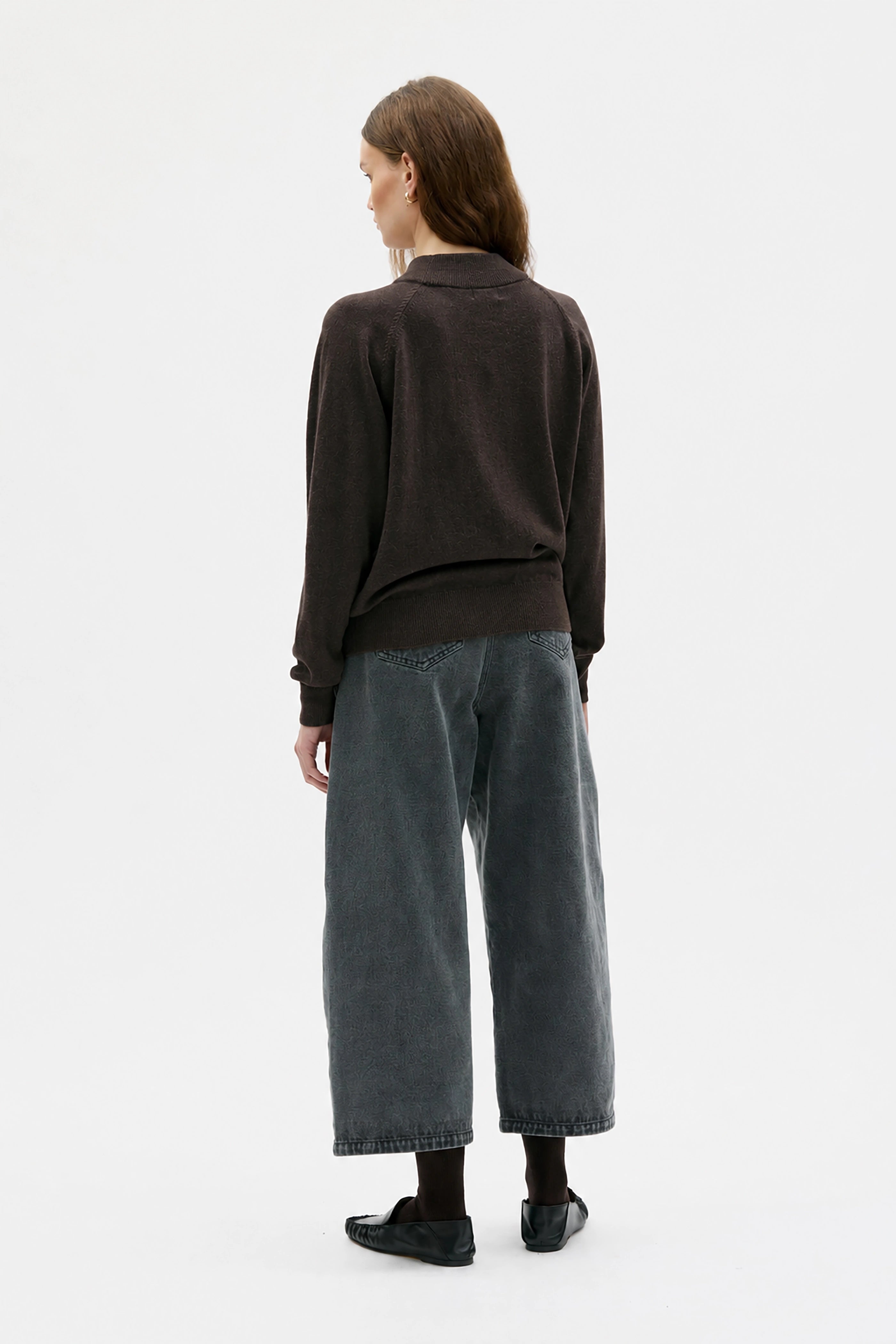 Adila Raglan Cashmere Sweater - Dark Brown