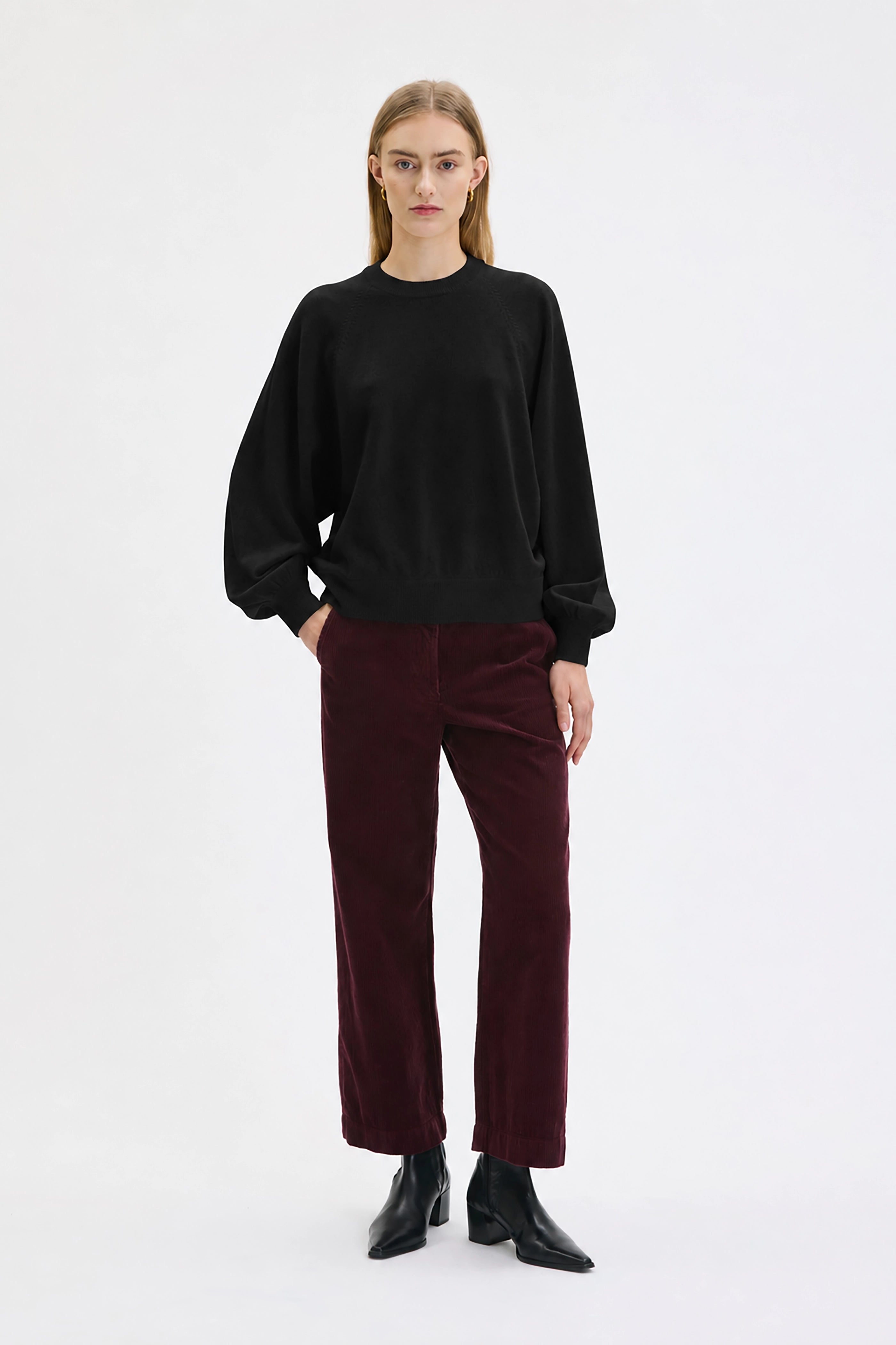 Aiza Cashmere Sweatshirt – Black