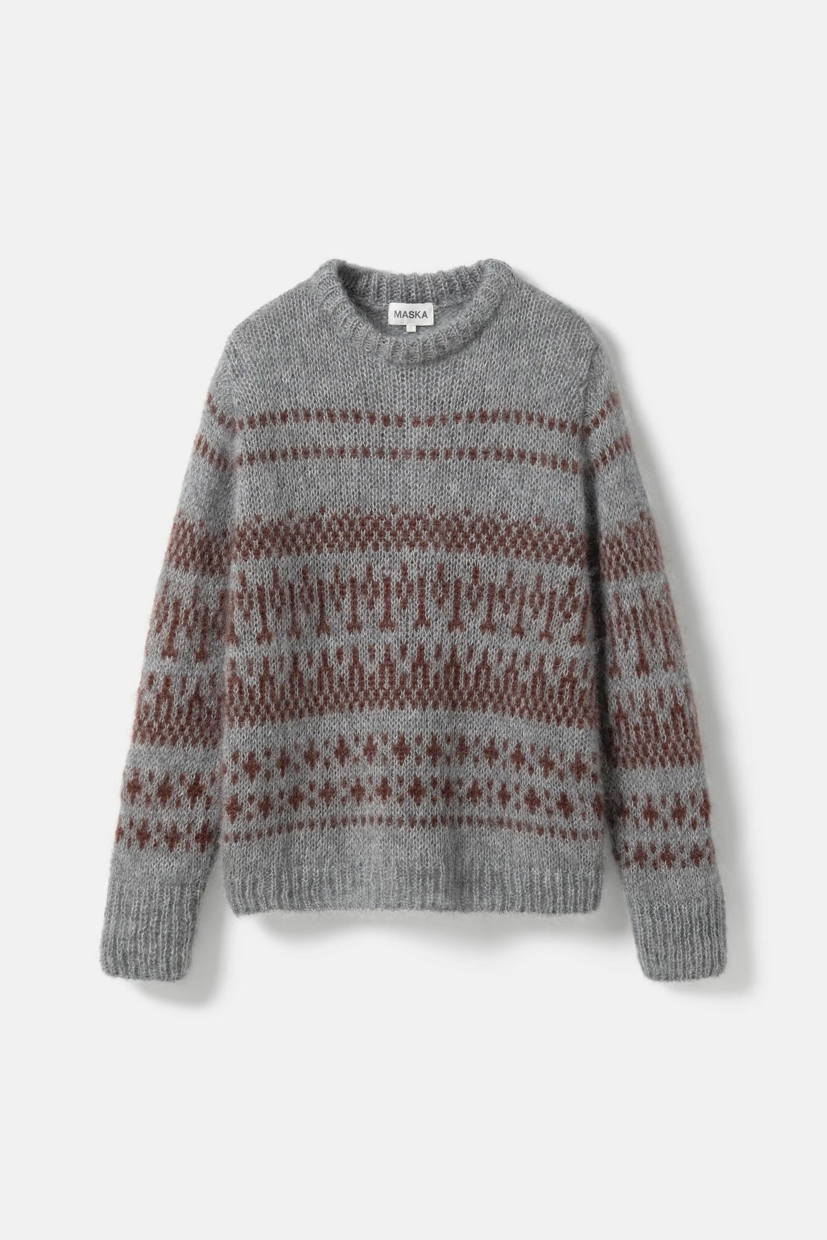 Ann Mohair Silk Pattern Sweater - Roasted Almond