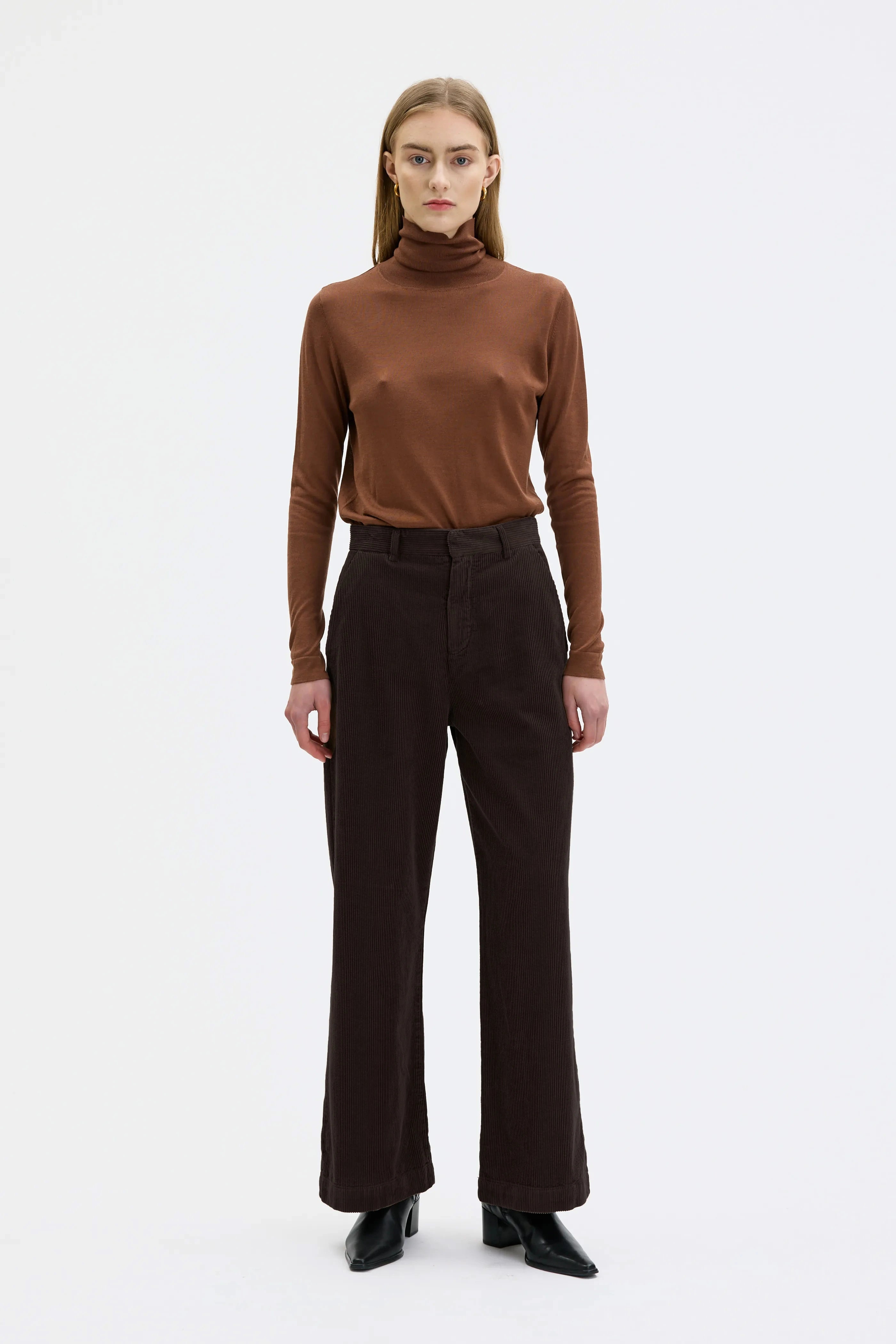 Aya Vida Manchesterbyxor - Morel Brown