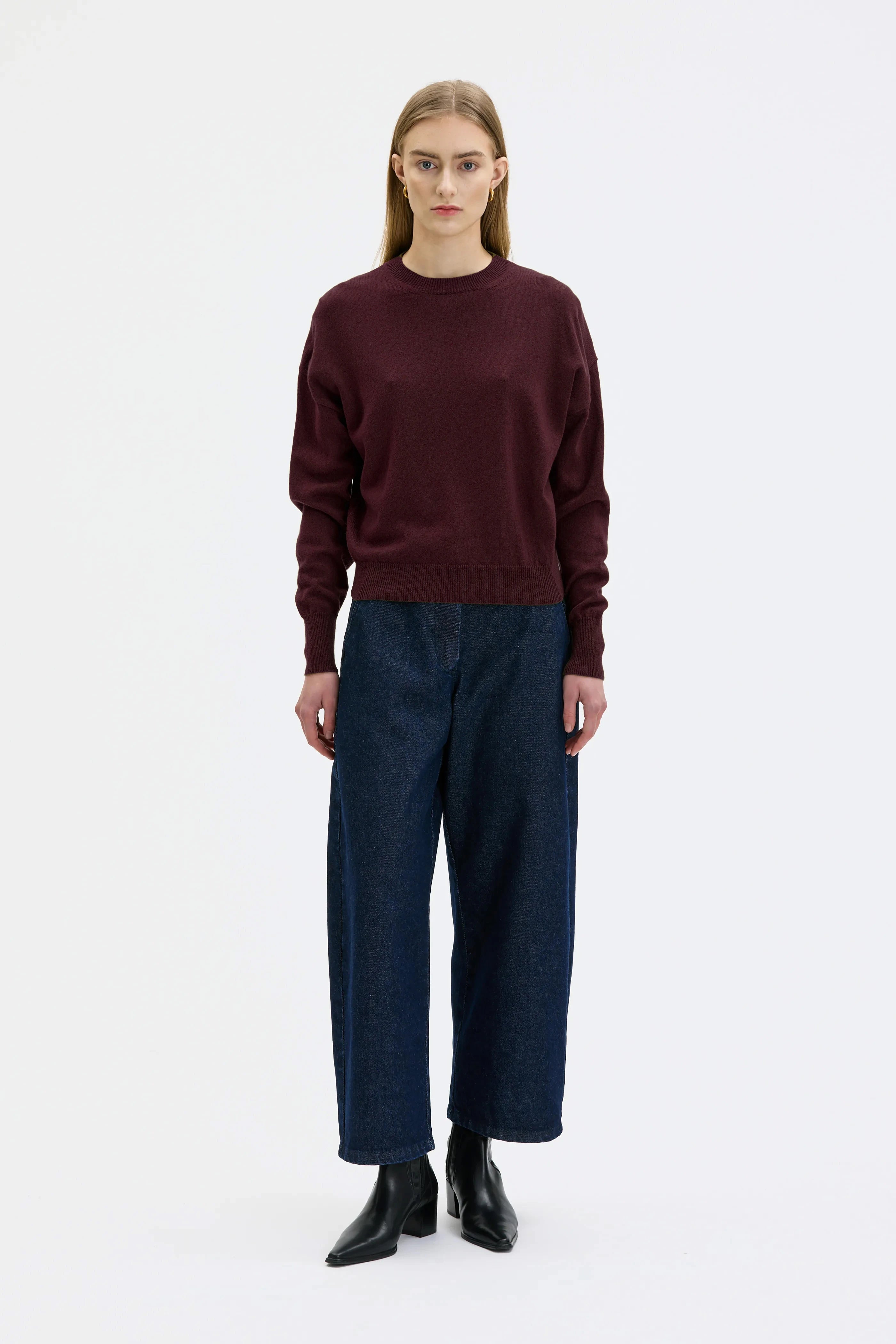 Ior Cashmere Wool Sweater - Port Wine