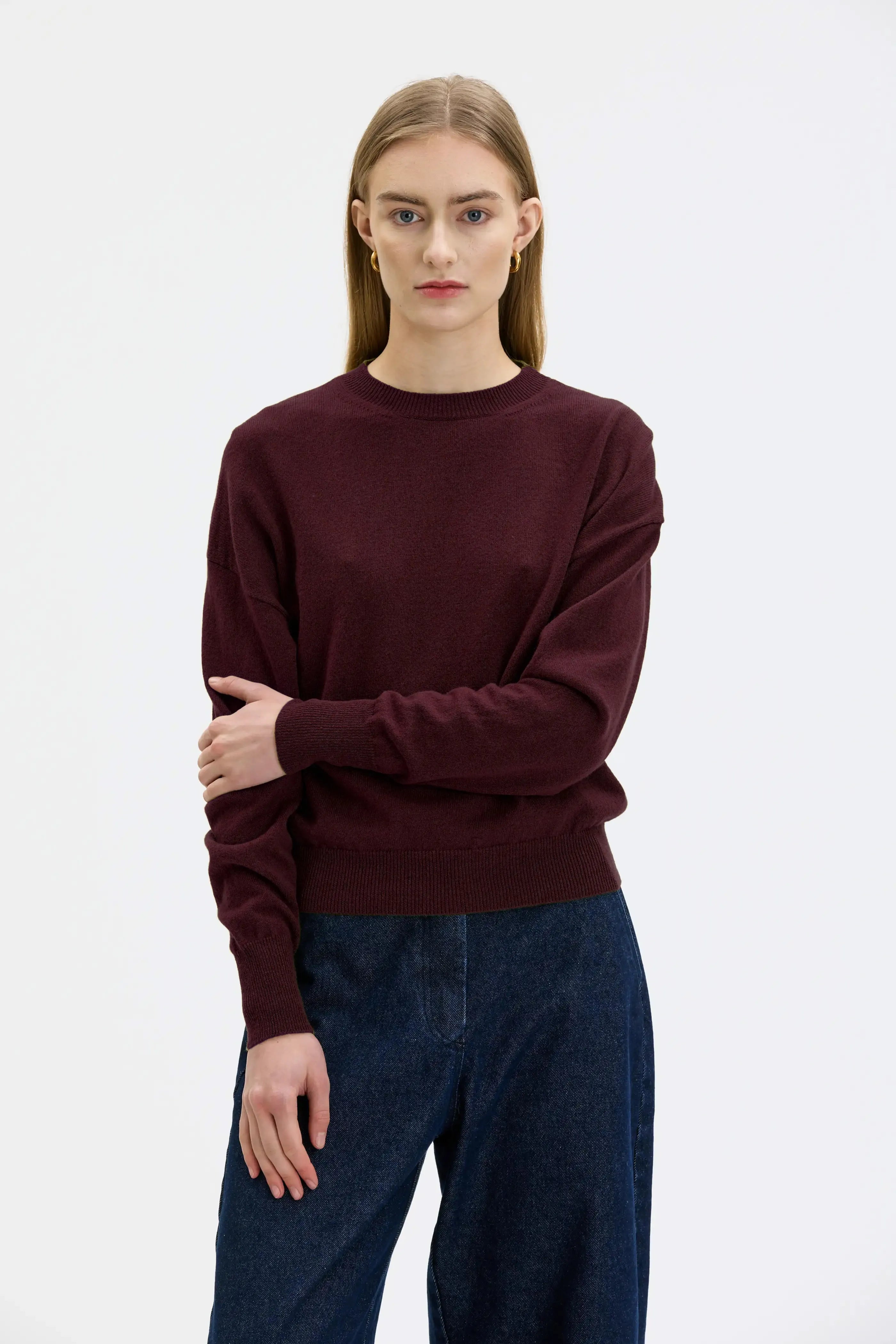 Ior Cashmere Wool Sweater - Port Wine