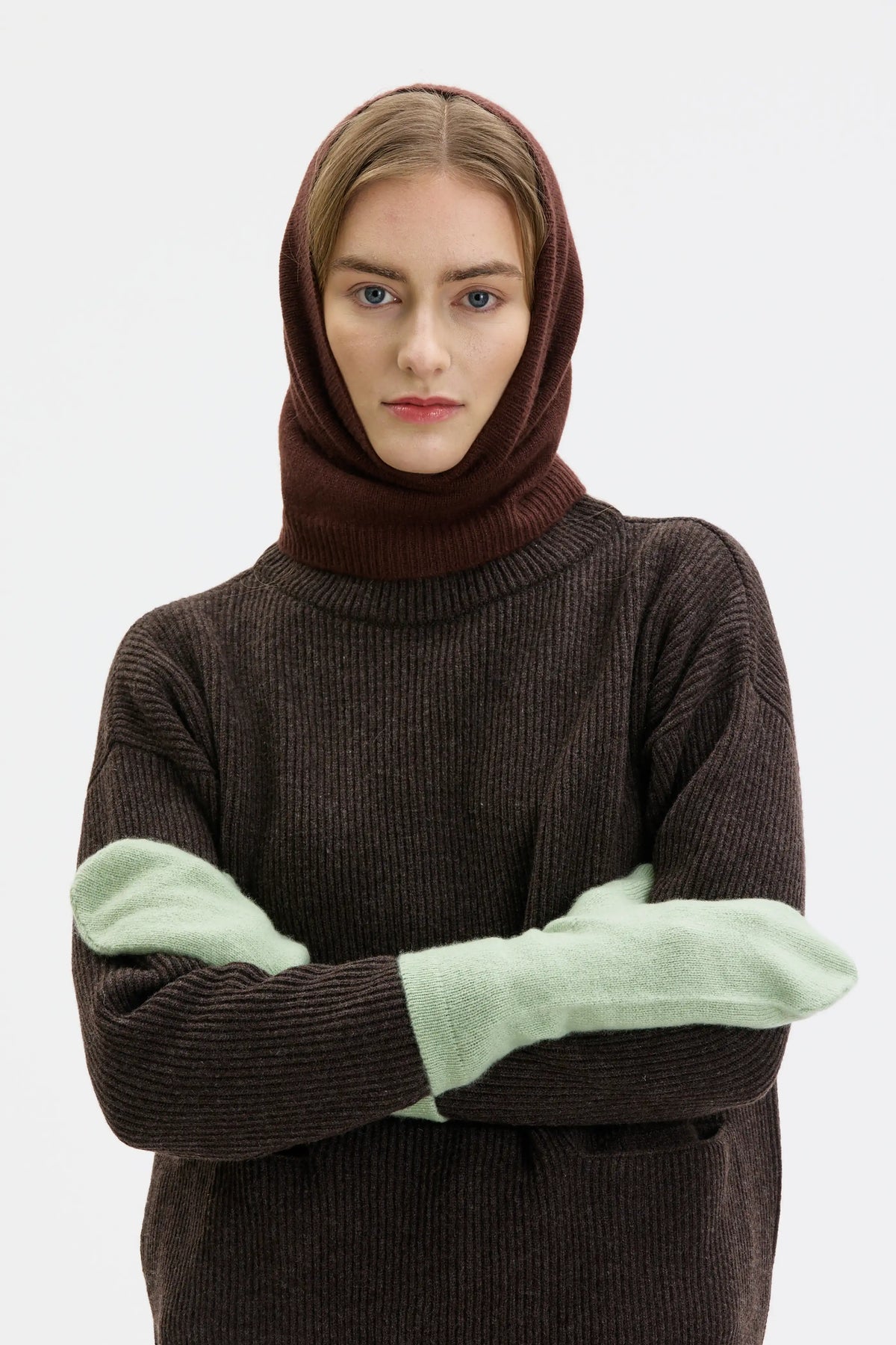 Elsa Cashmere Mittens - Laurel Green