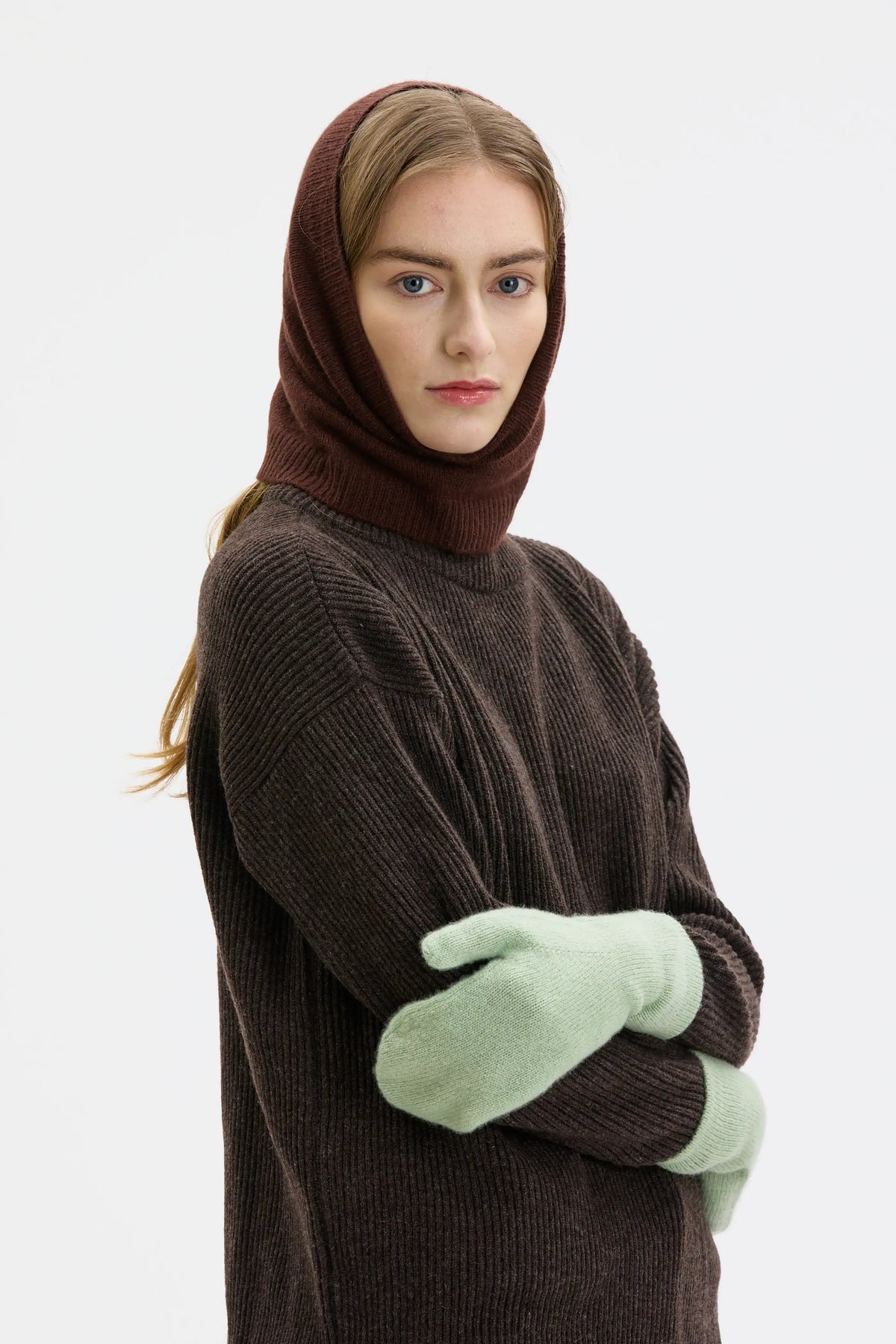 Ide Tube Cashmere Scarf - Tabacco