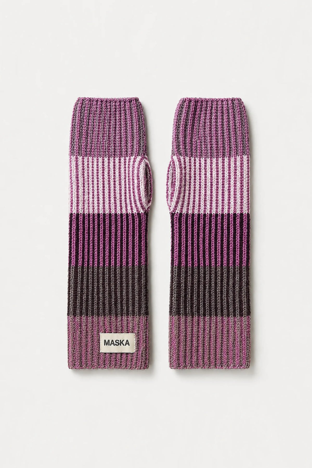 Jani Bicolour Lambswool Wristwarmer - Begonia Pink