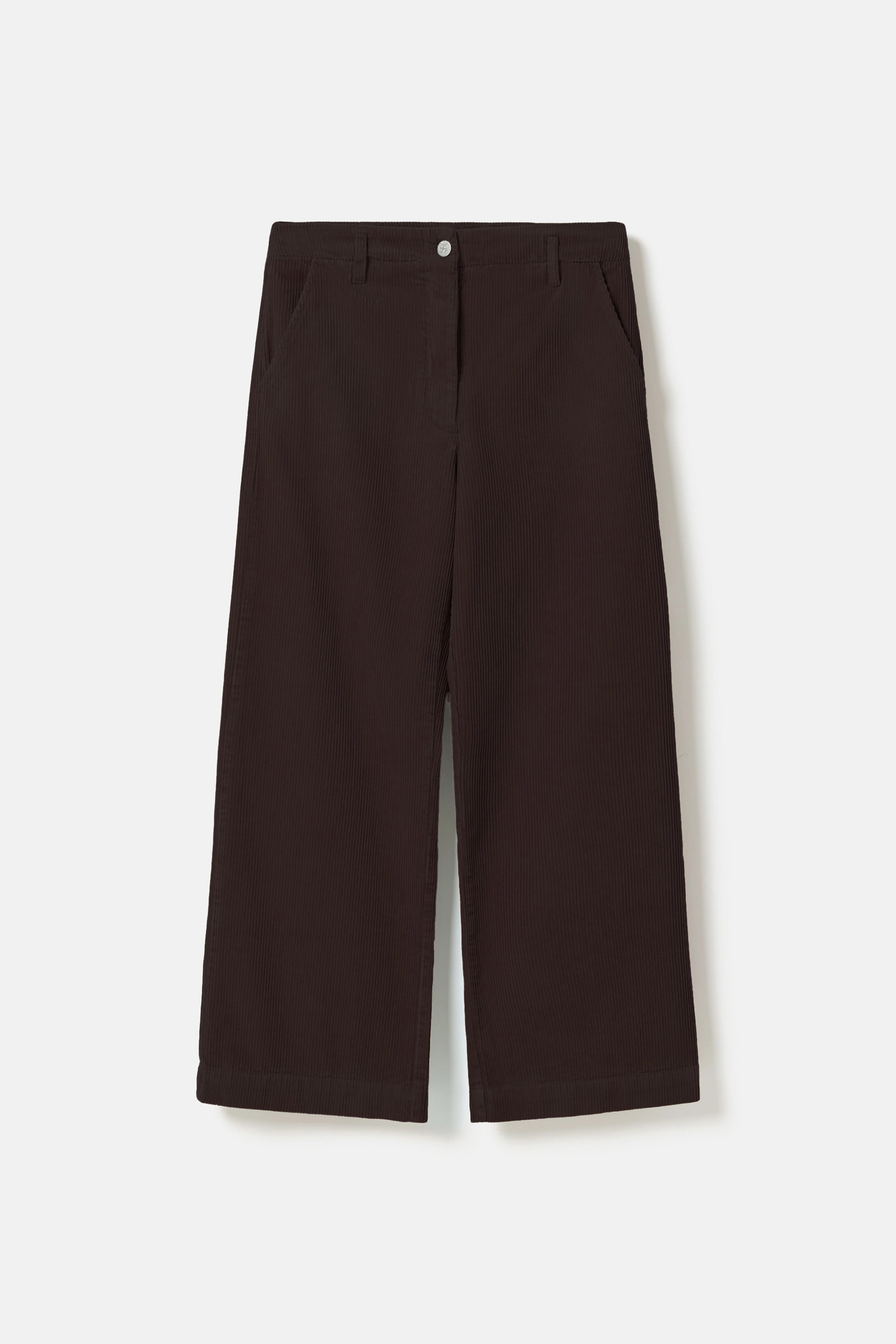 Lail Organic Cotton Corduroy Trousers - Morel Brown