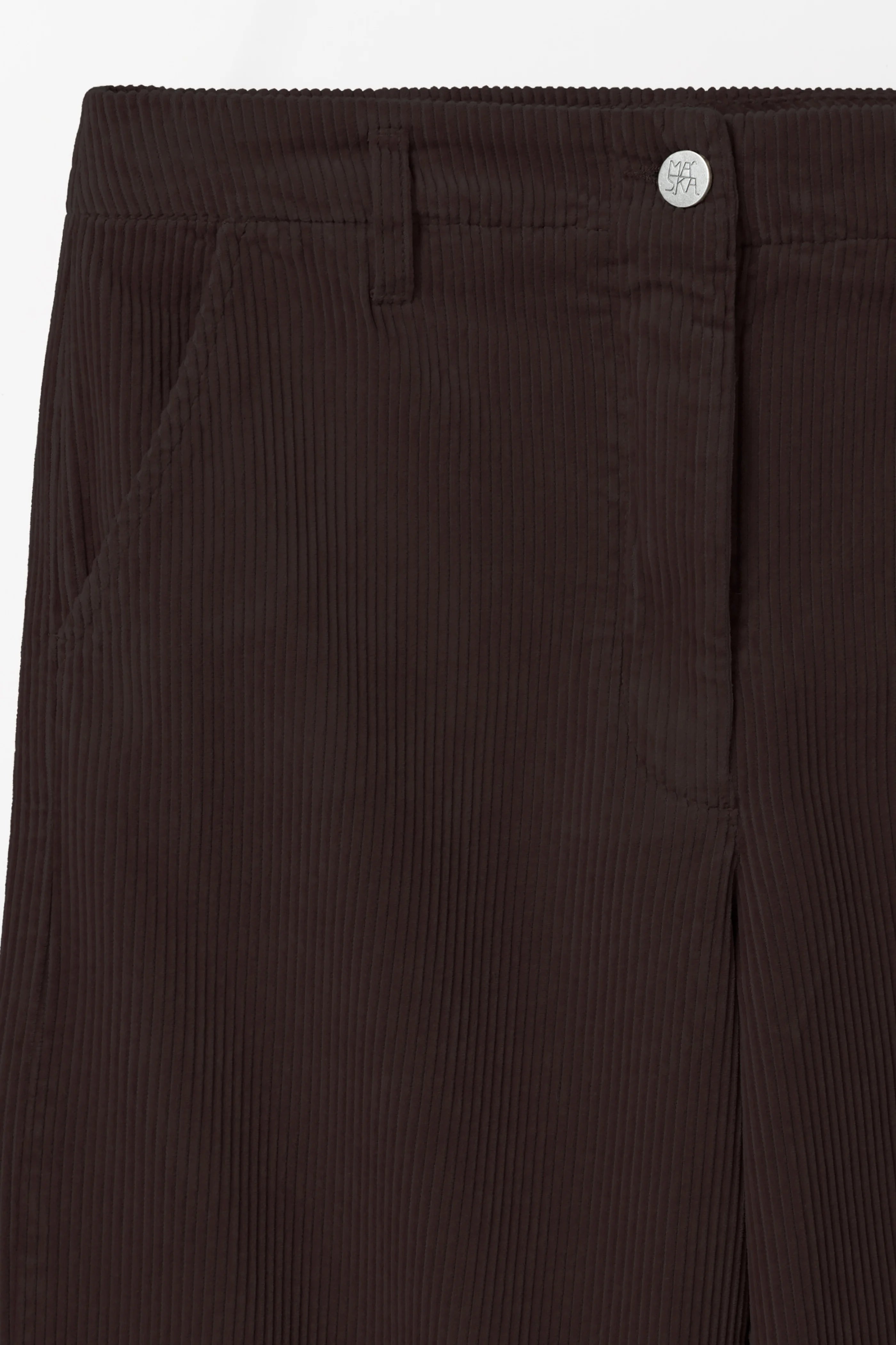 Lail Organic Cotton Corduroy Trousers - Morel Brown