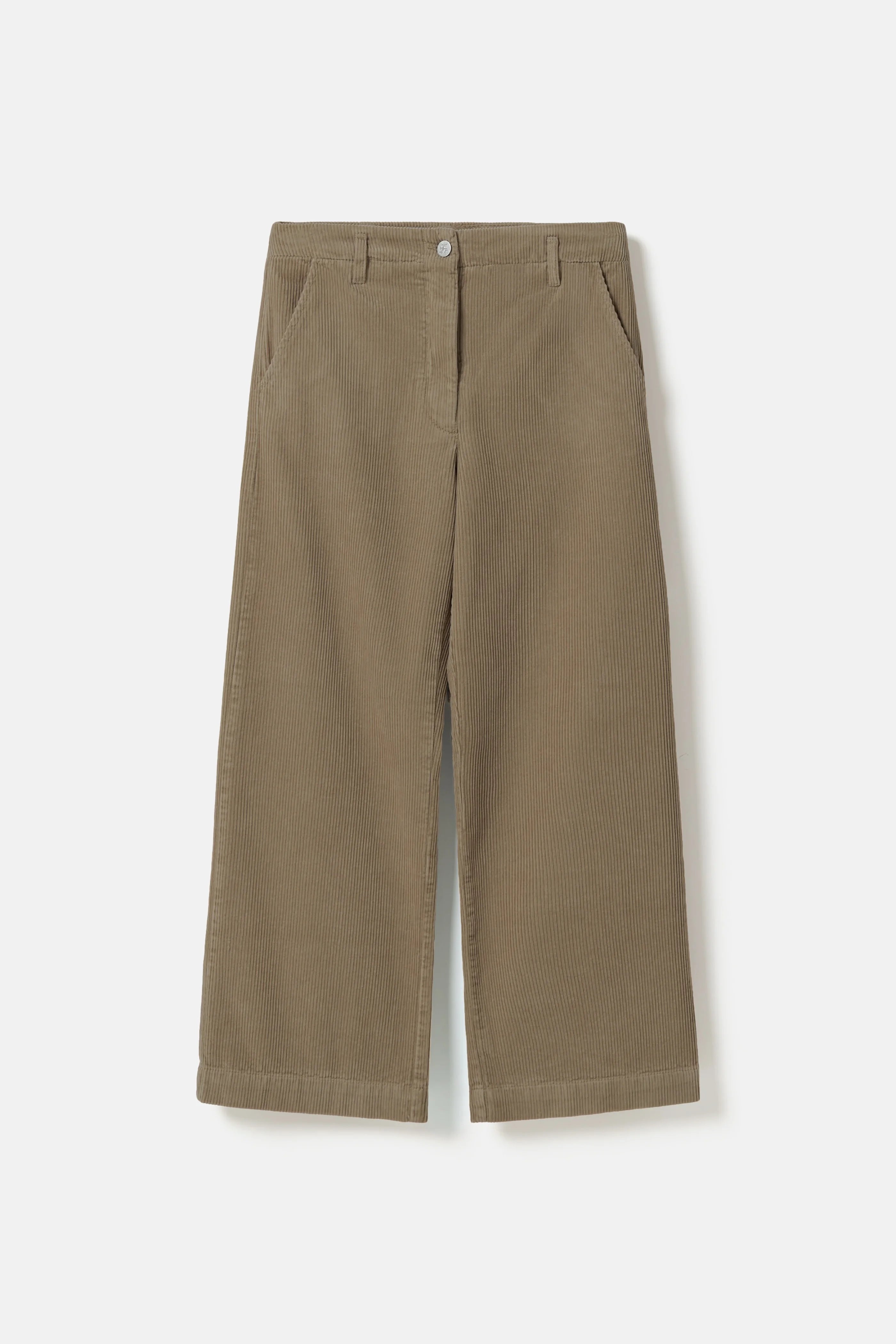 Lail Organic Cotton Corduroy Trousers - Dark Sand