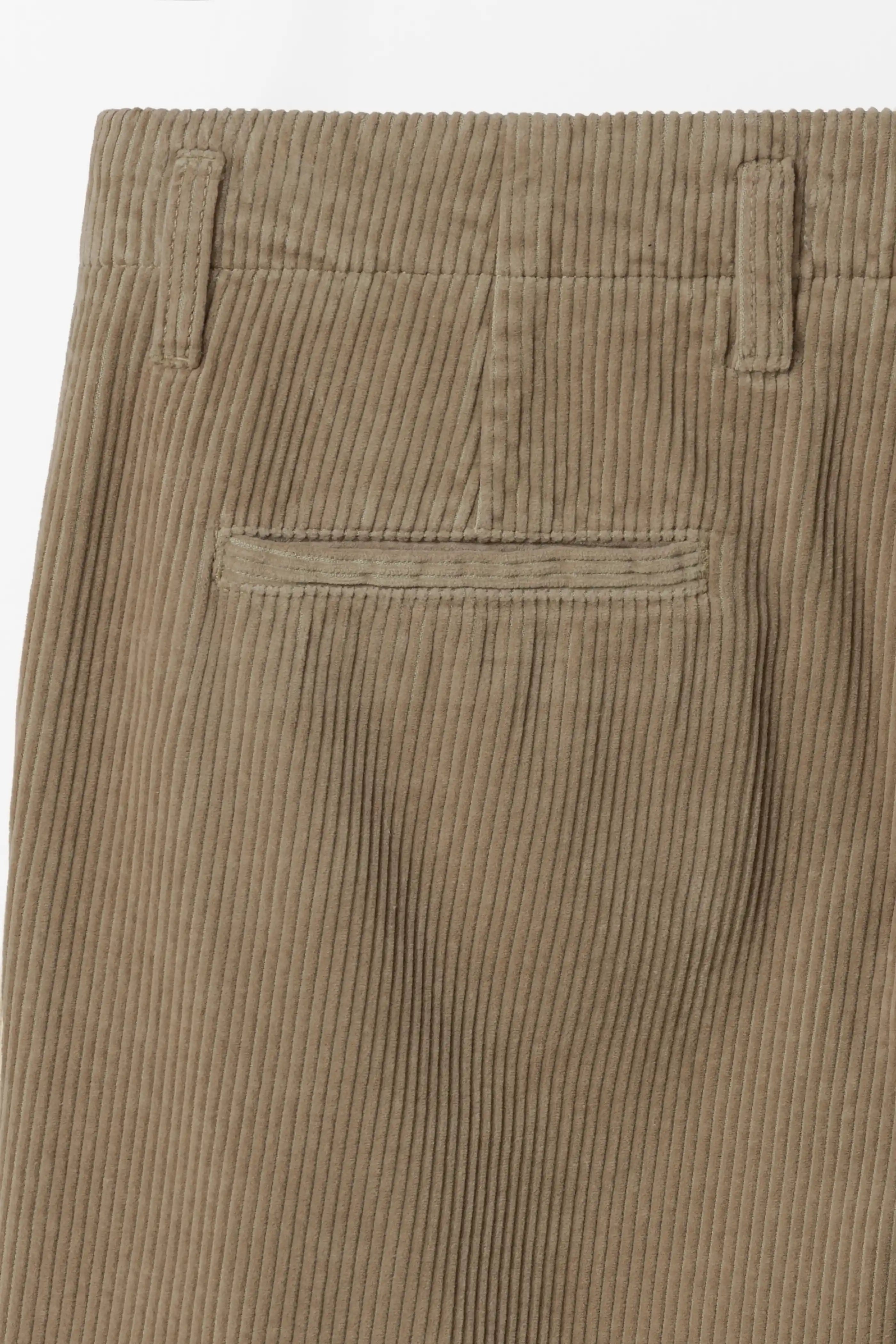 Lail Organic Cotton Corduroy Trousers - Dark Sand