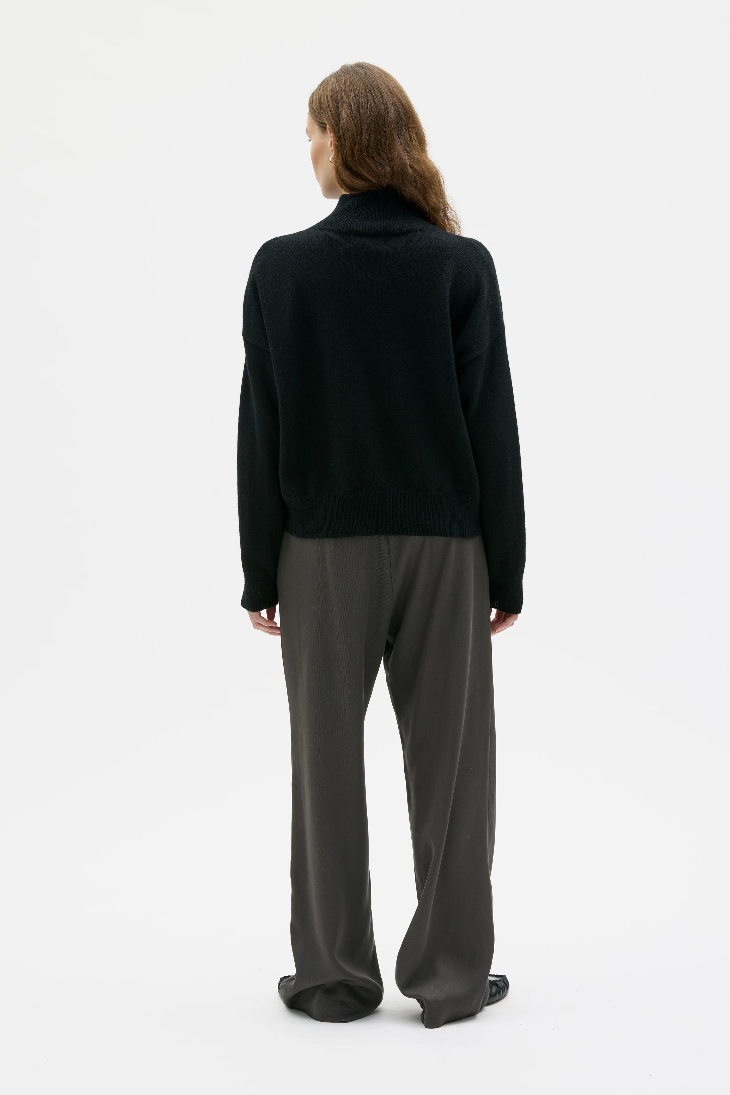 Runo Tröja I Merinoull Och Kashmir - Black