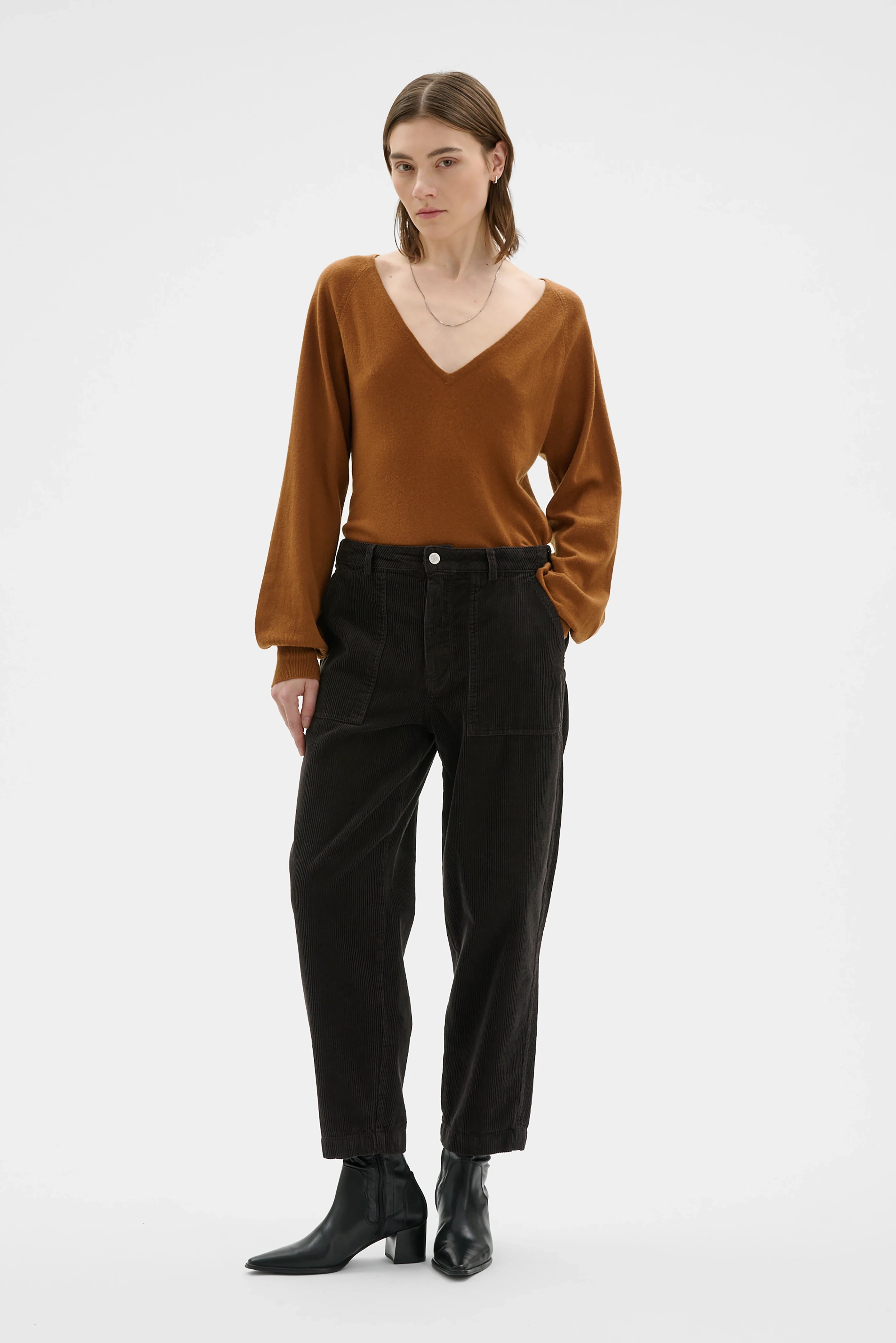 Ruth Manchesterbyxa - Morel Brown