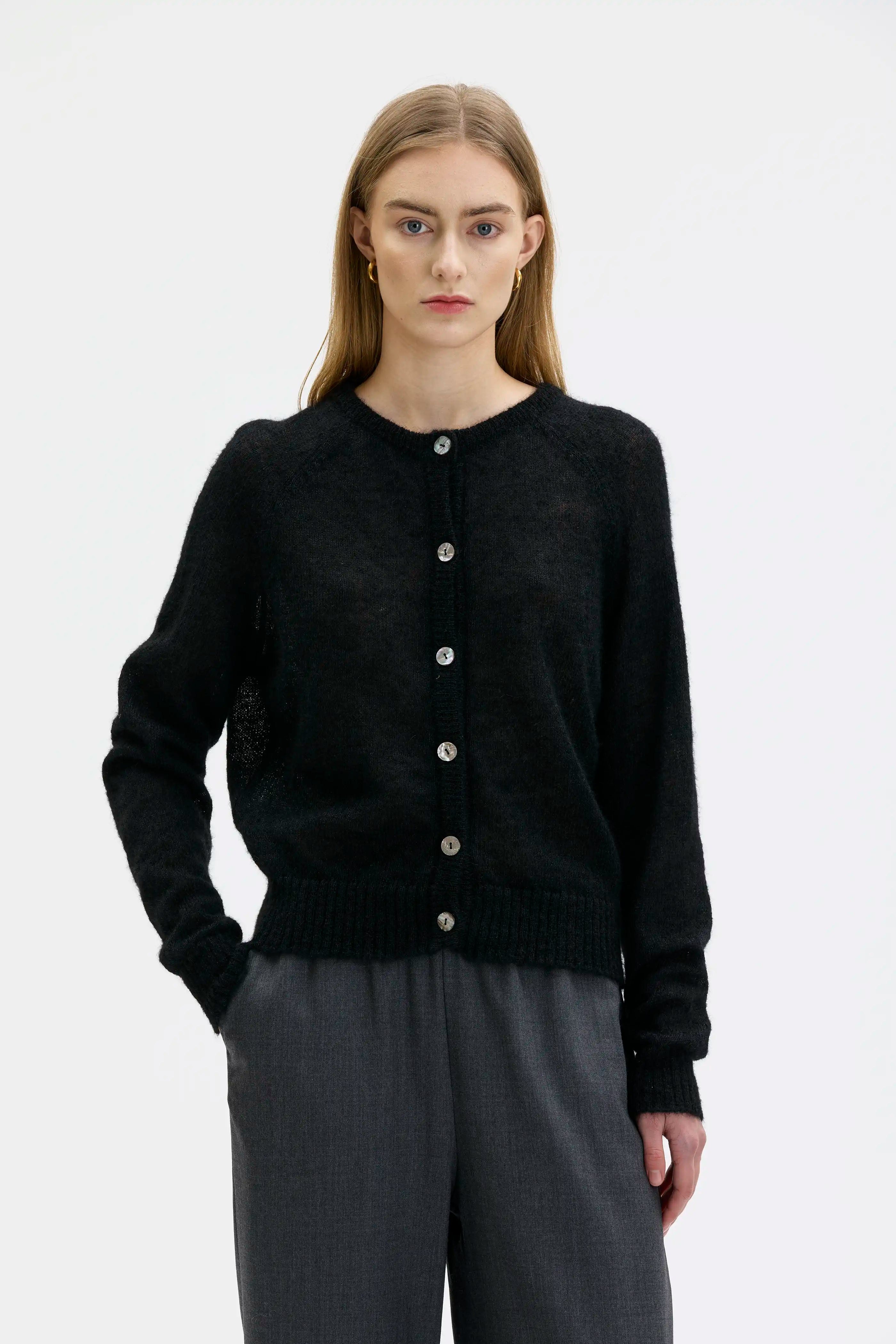 Saio Kofta i Silke och Mohair - Black