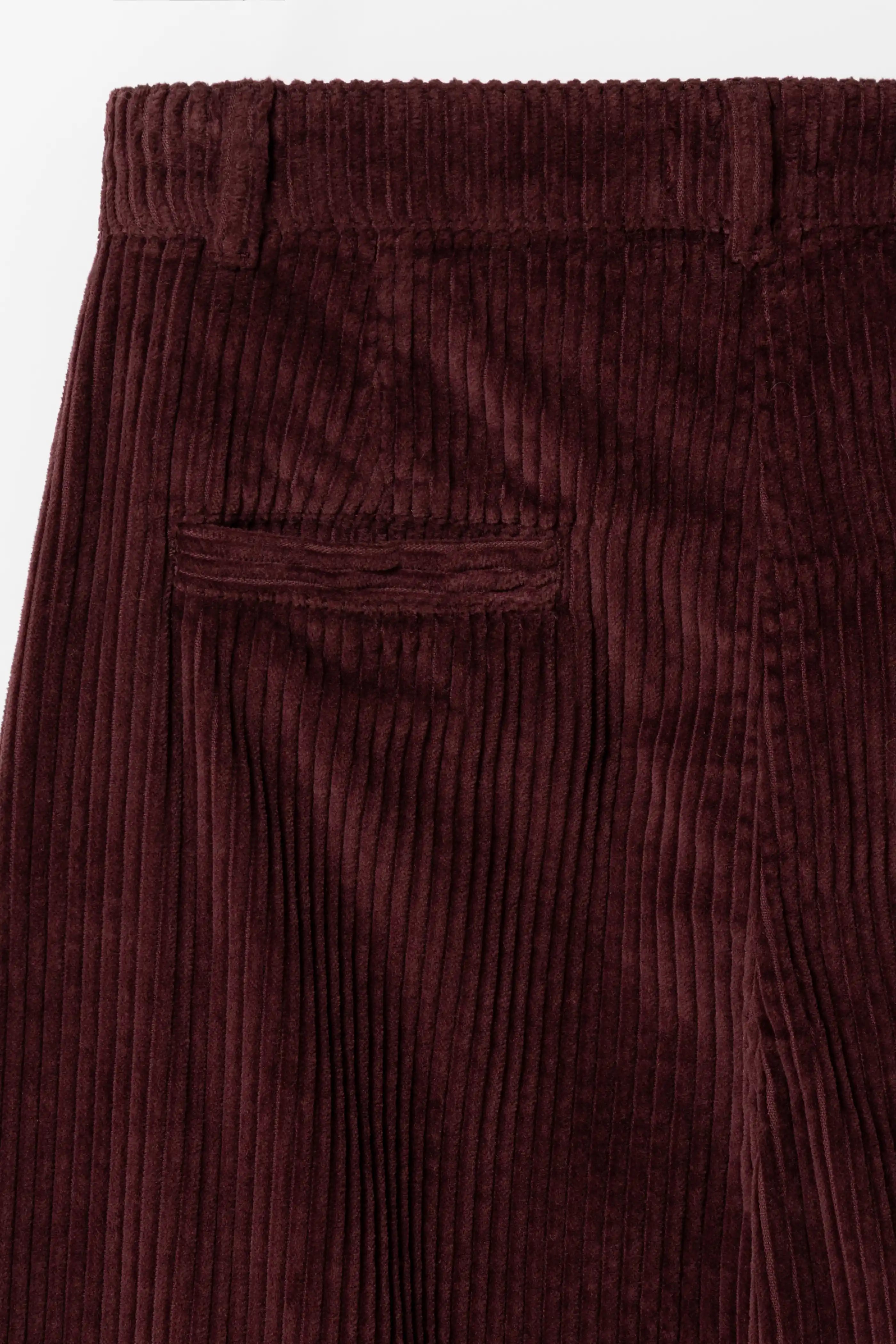 Sola Organic Corduroy Curved Trousers - 12 Grape