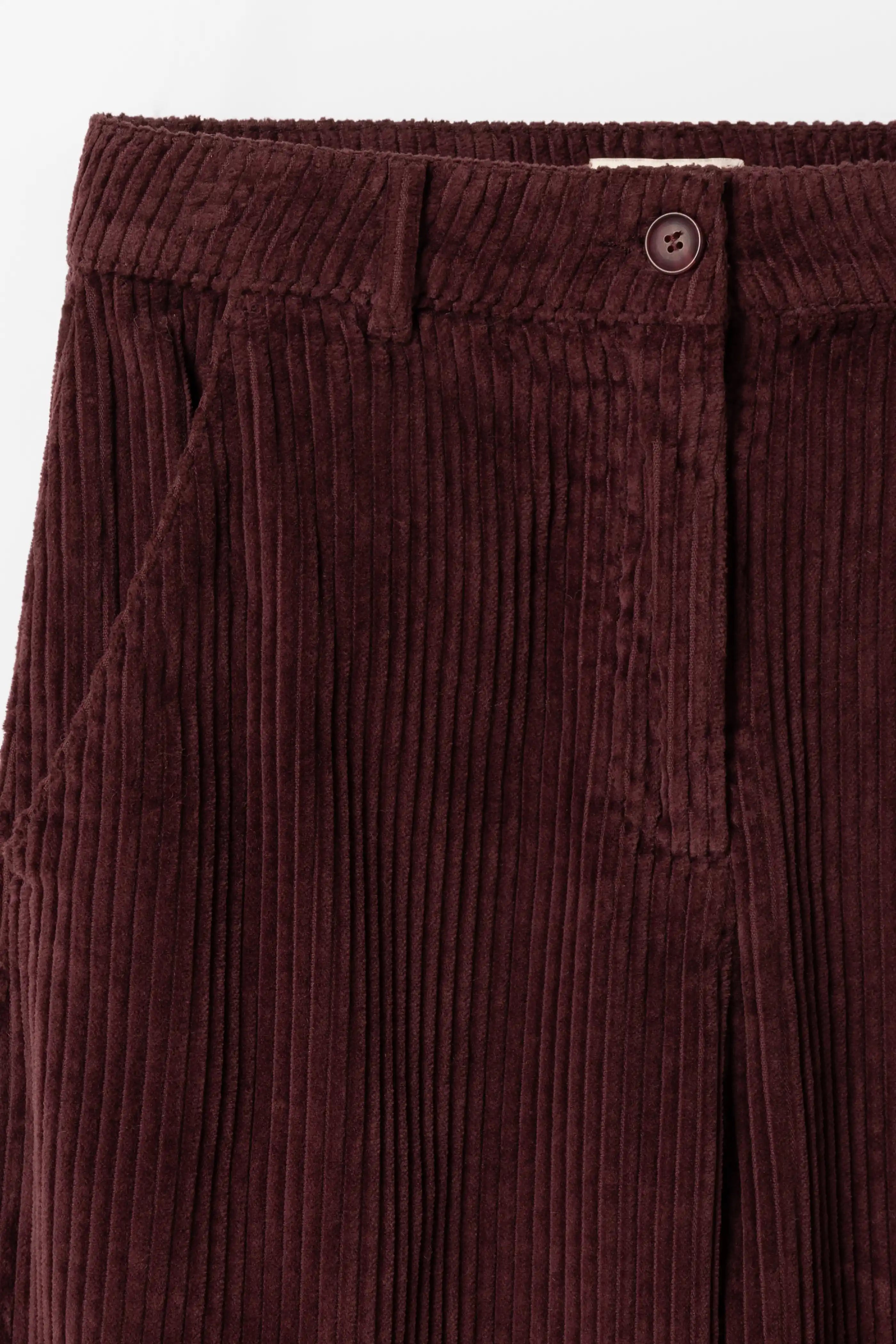 Sola Organic Corduroy Curved Trousers - 12 Grape