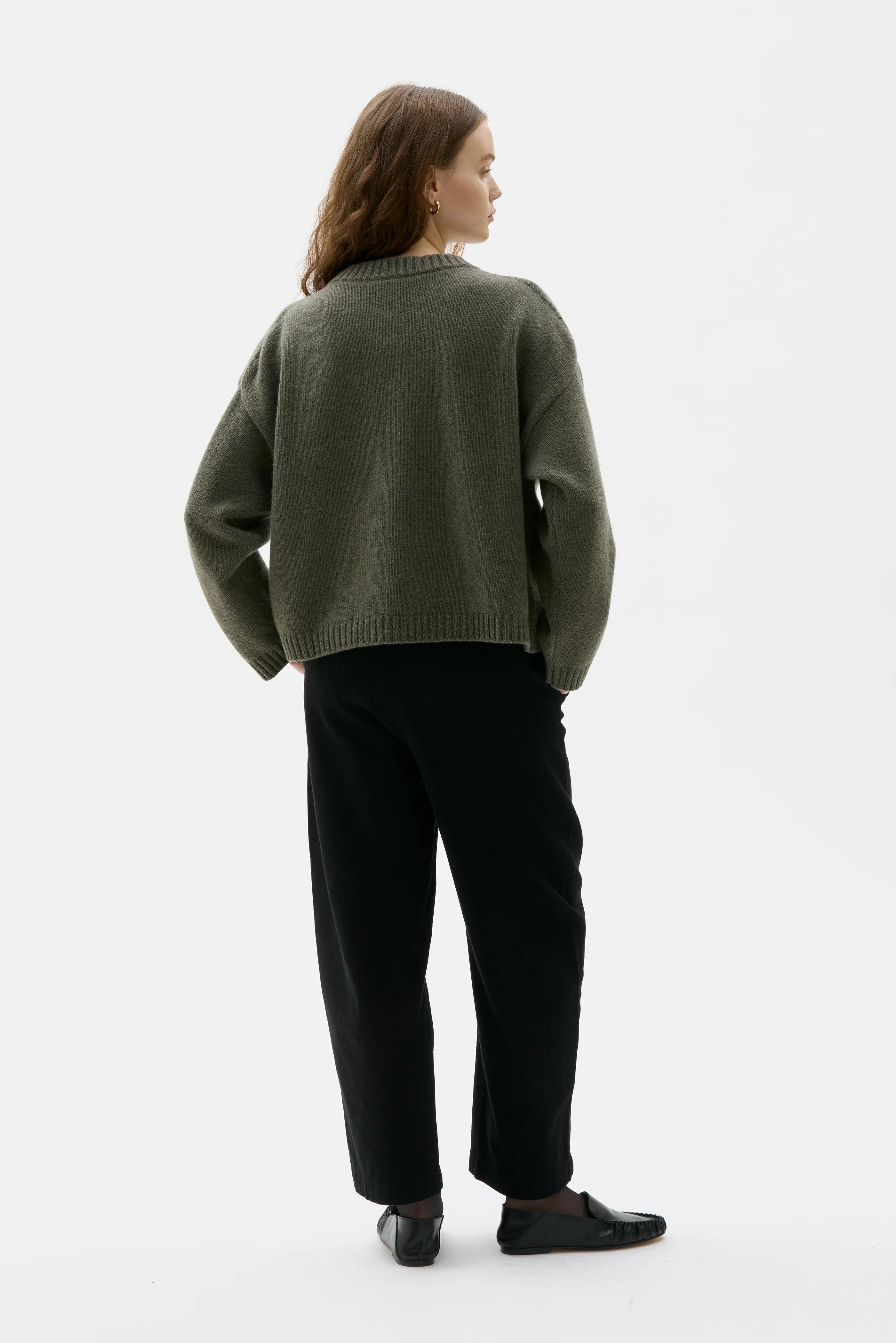 Umi Soft Wool Chunky Cardigan - Laurel Green
