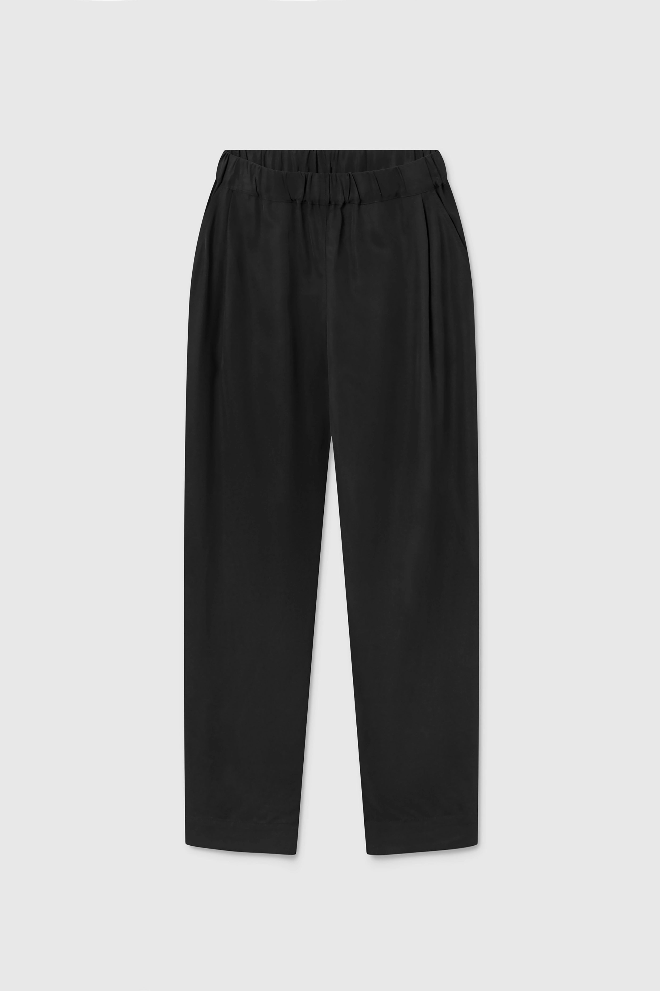Jira Tencelbyxor Med Elastisk Midja - Black