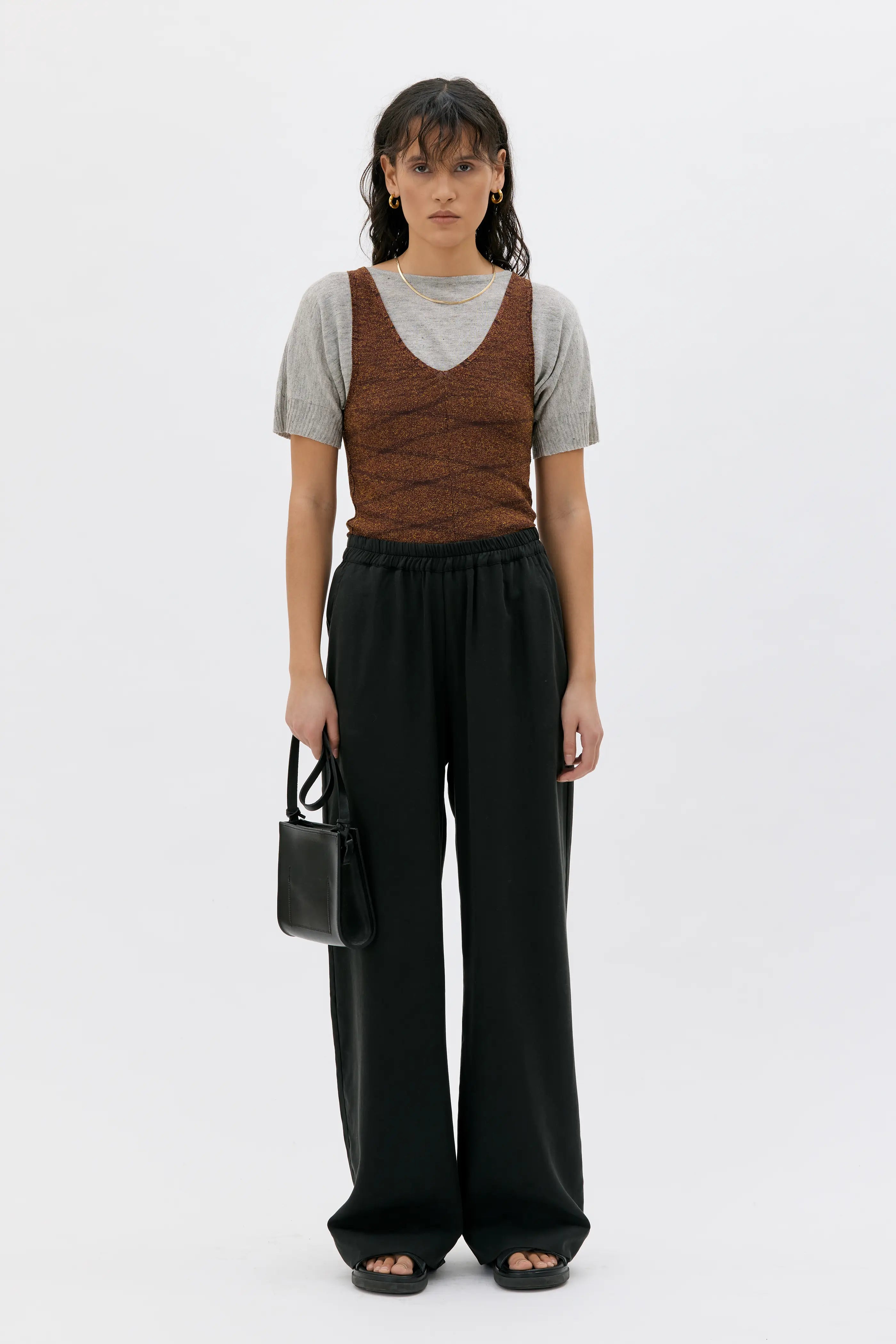 Hira Space Dyed Tank Top – Hickory Brown