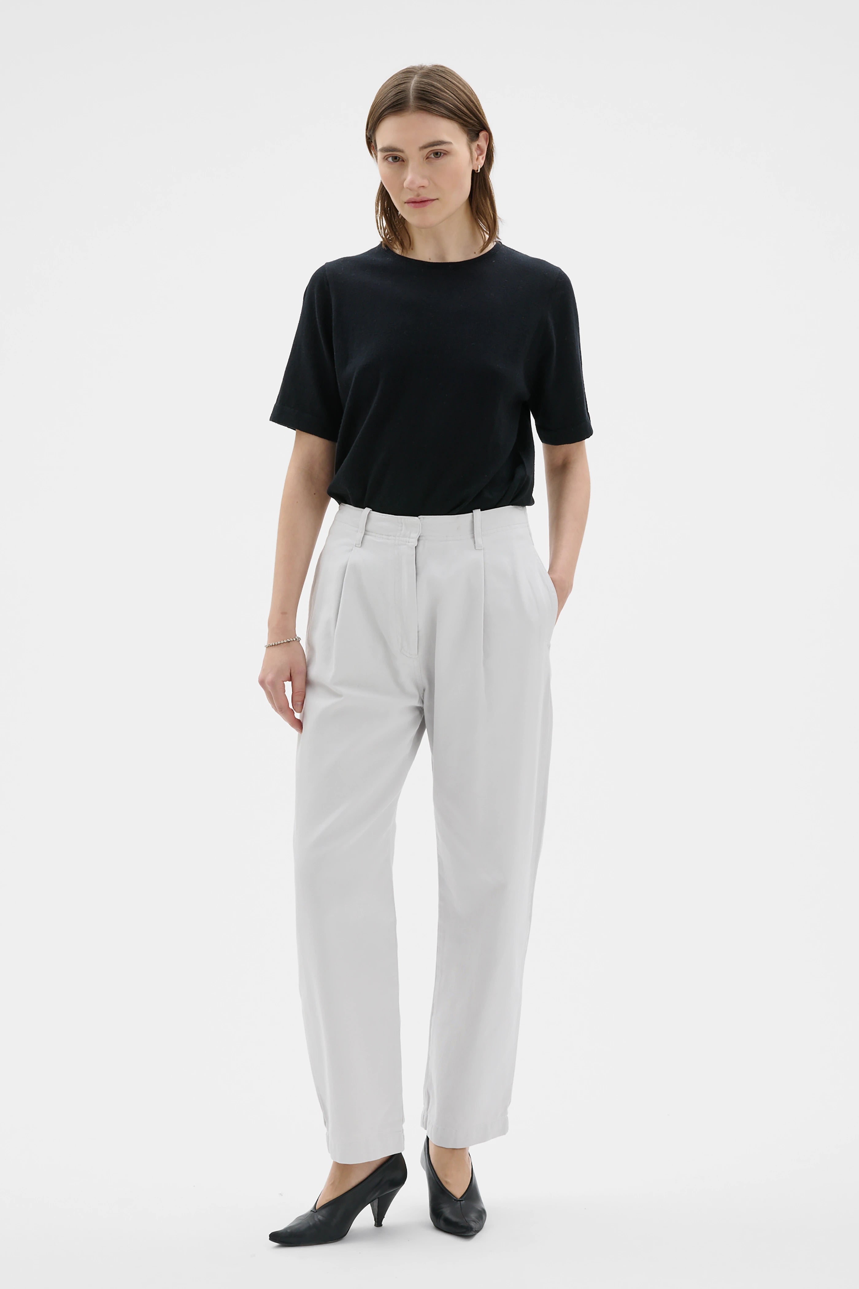 Eos Trousers In Recycled Cotton – Syringa Grey