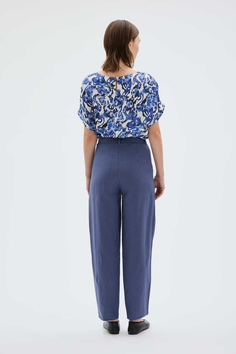 Vera Linen Trousers - Daybreak Blue
