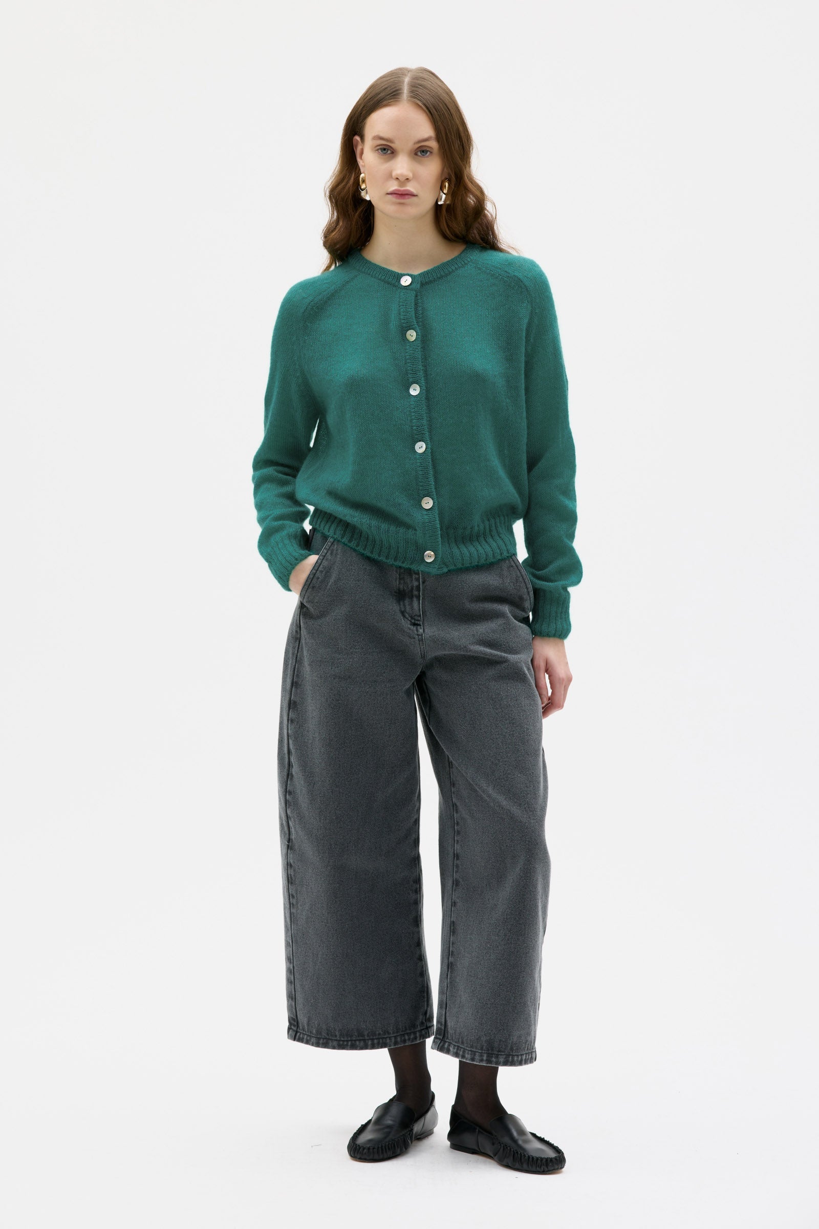 Saio Kofta i Silke och Mohair - Spear Mint