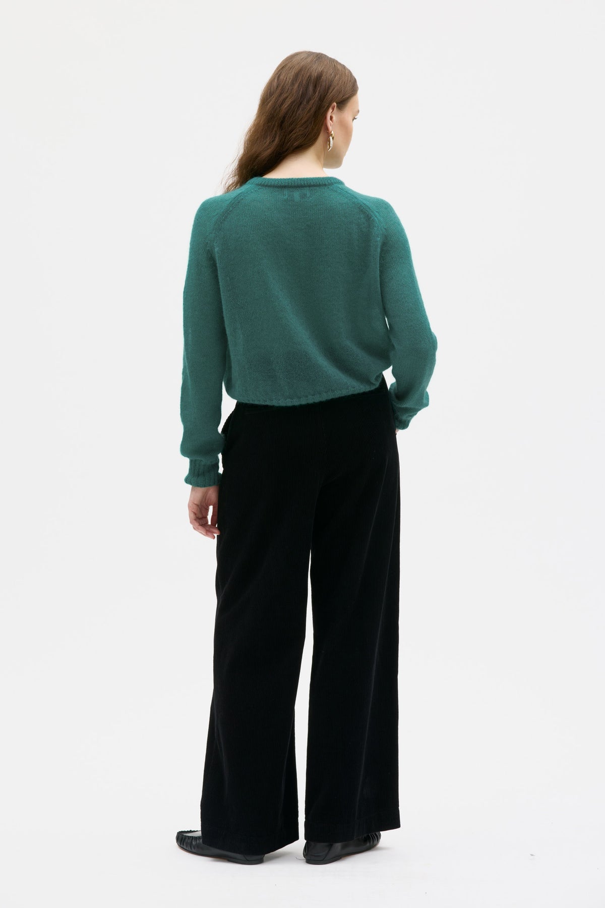 Aya Wide Leg Corduroy Trousers - 59 Black